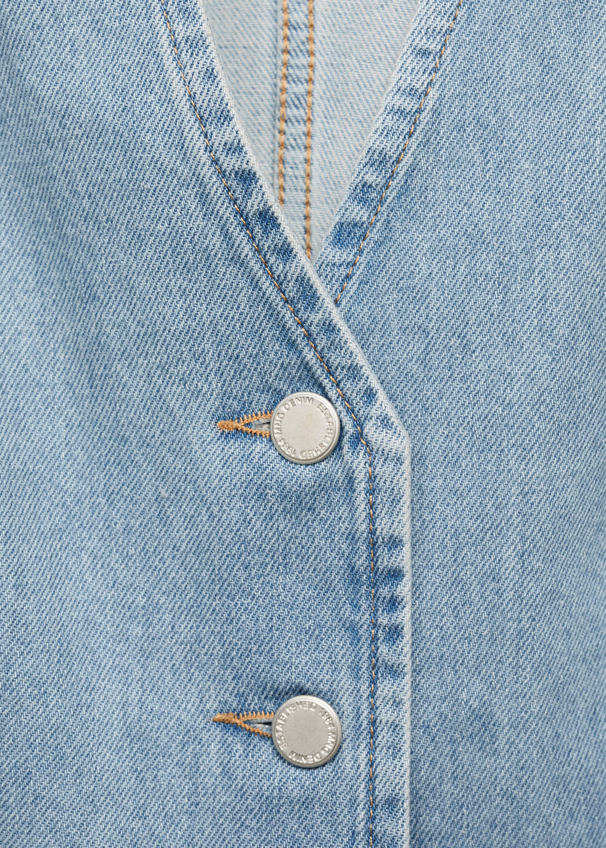 Buttoned denim vest - Details of the article 8