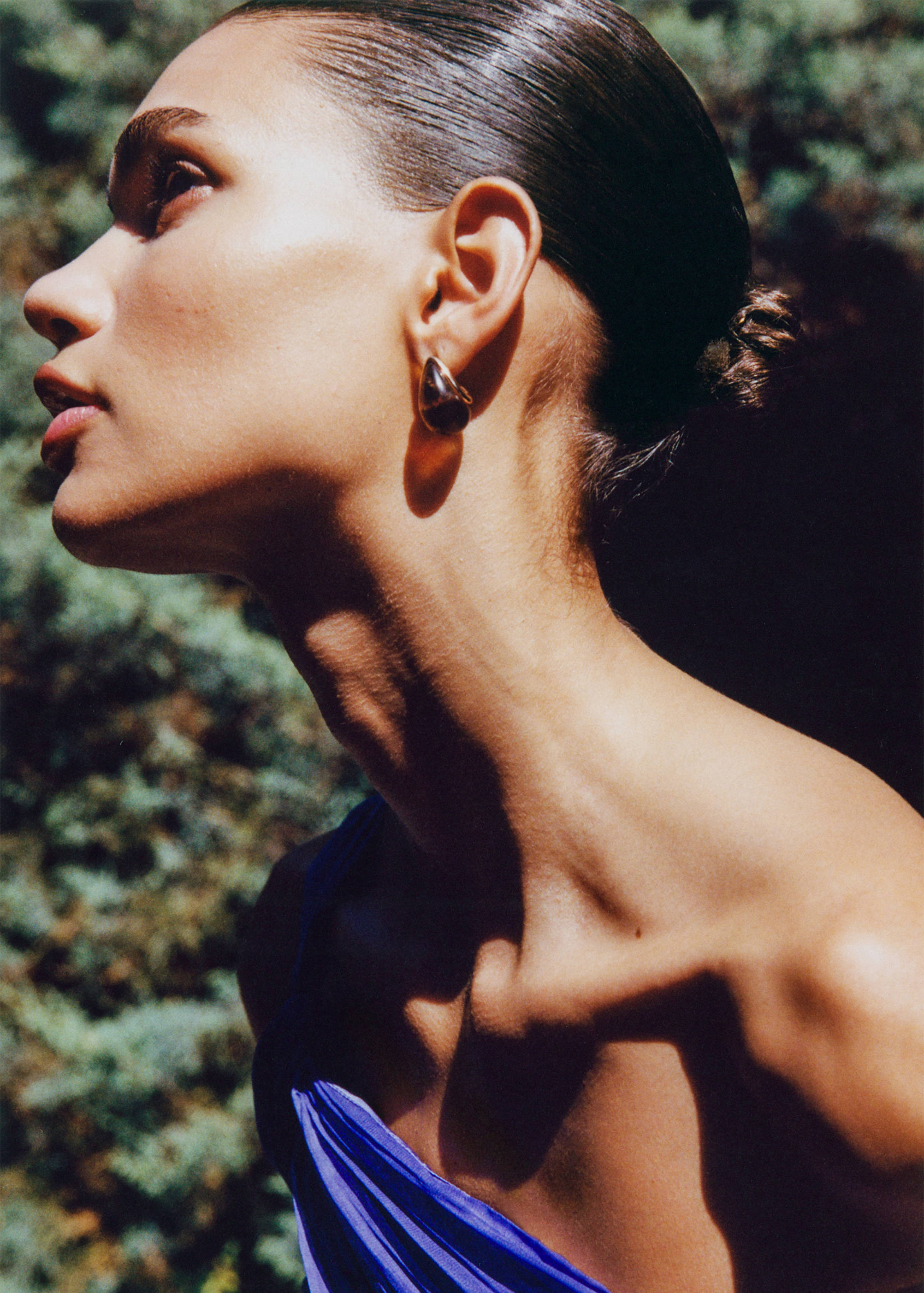 Resin drop earrings - General plane