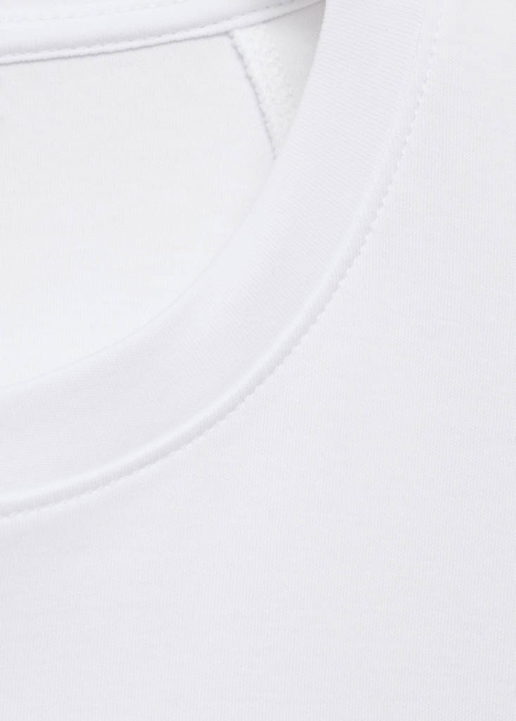 Rounded neck cotton t-shirt — White