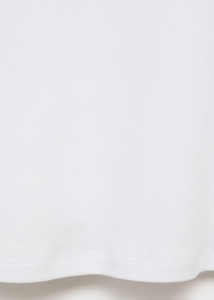 Rounded neck cotton t-shirt — White