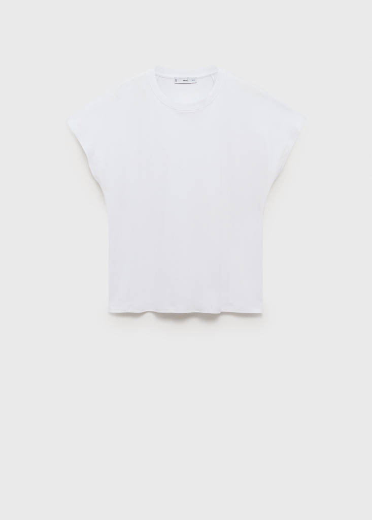 Rounded neck cotton t-shirt — White