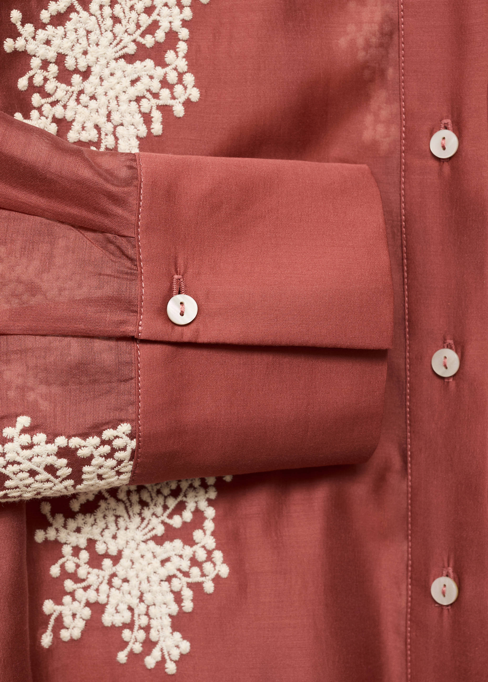 Embroidered lyocell shirt - Details of the article 0