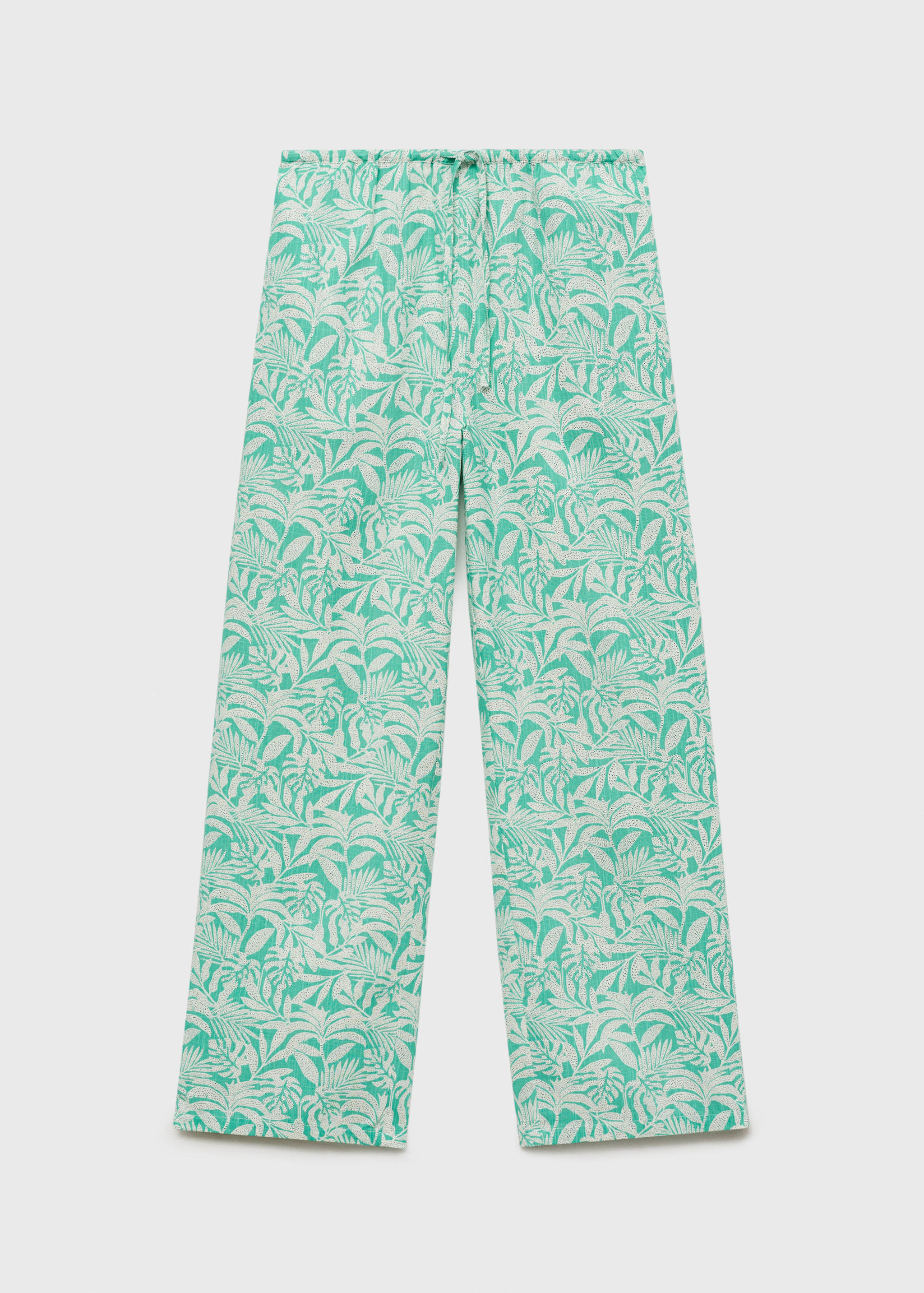 Cotton pants with leaf pattern - Article without model
