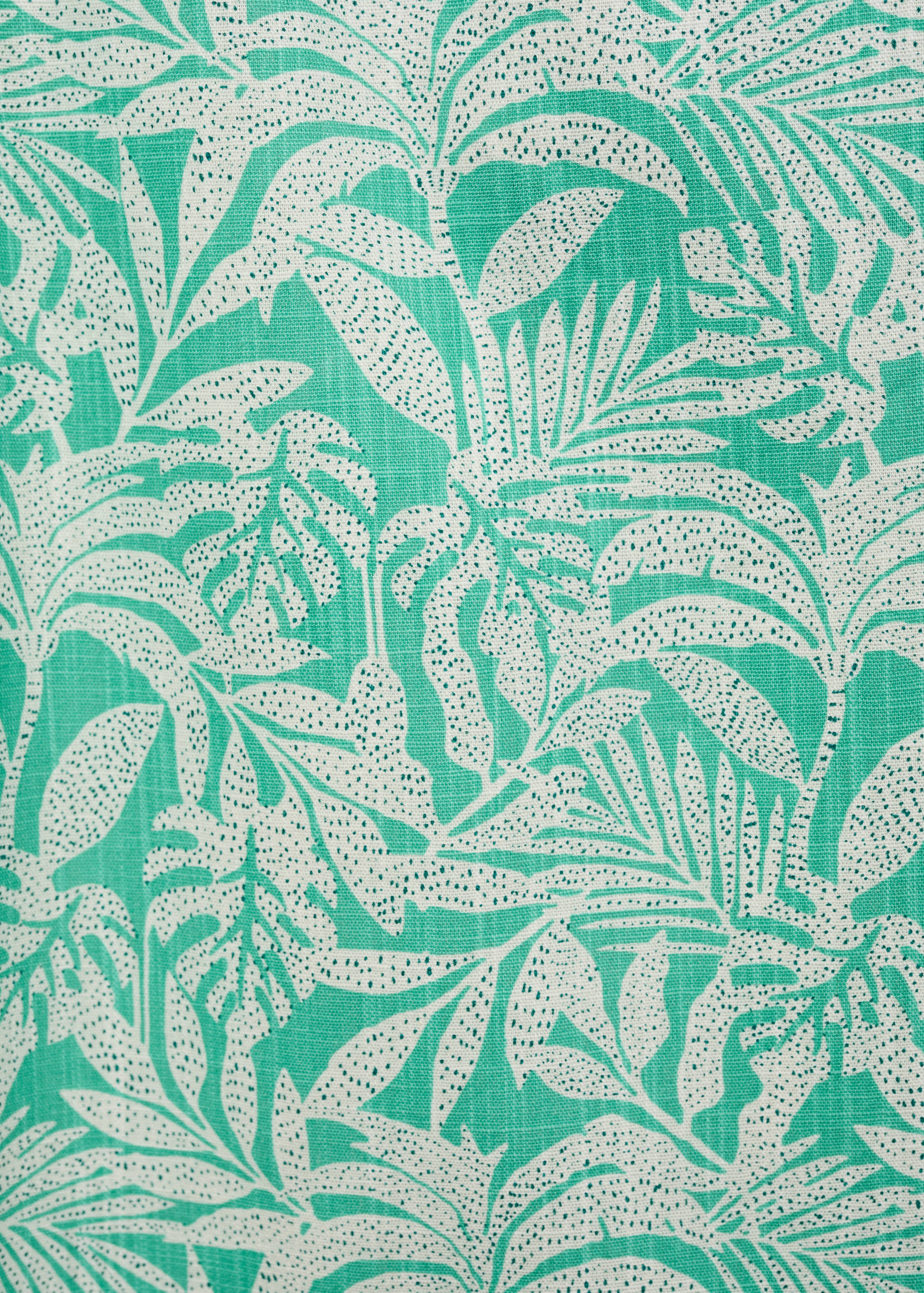 Cotton pants with leaf pattern - Details of the article 8