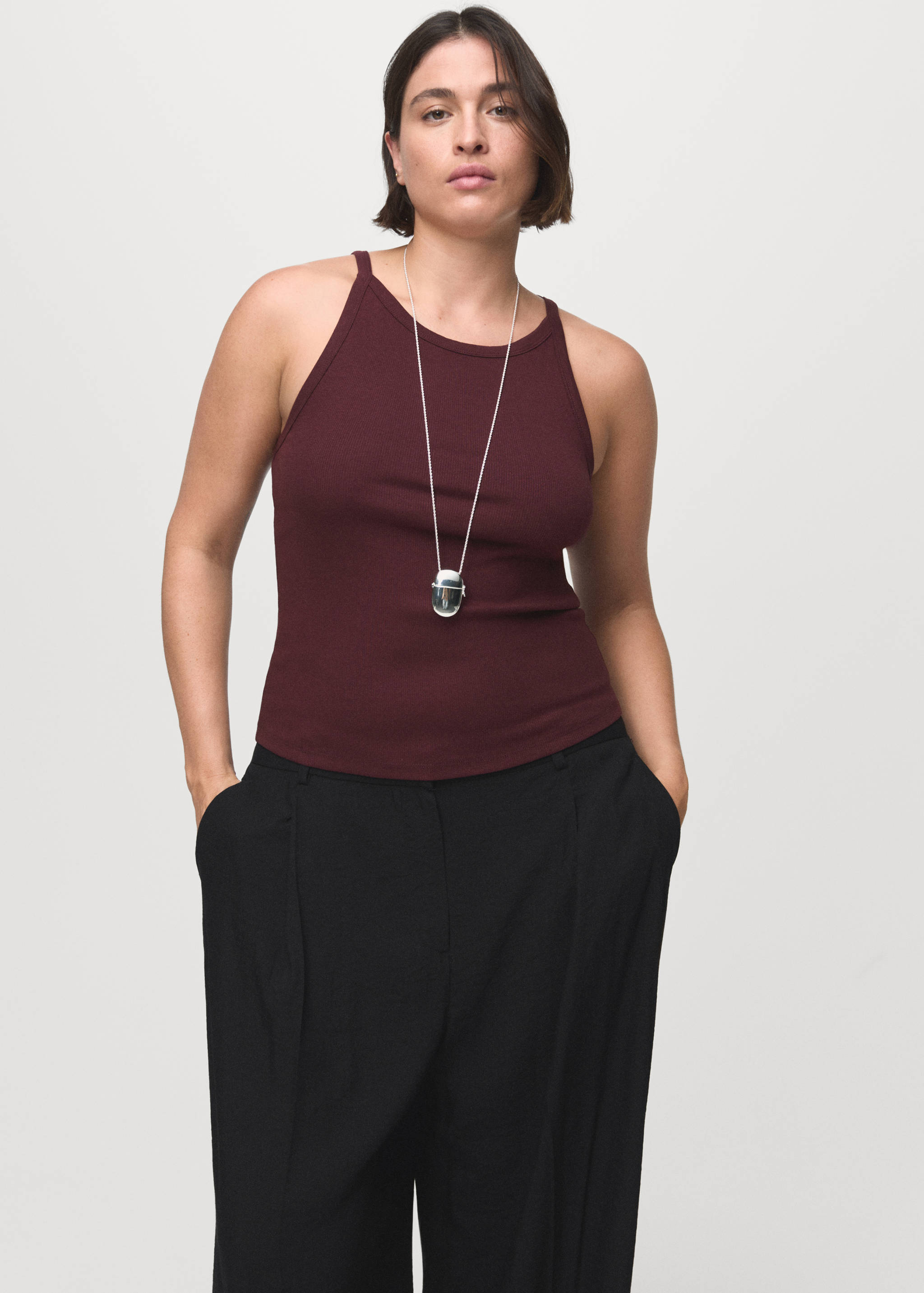 Wide leg pleated trousers - Details of the article 5