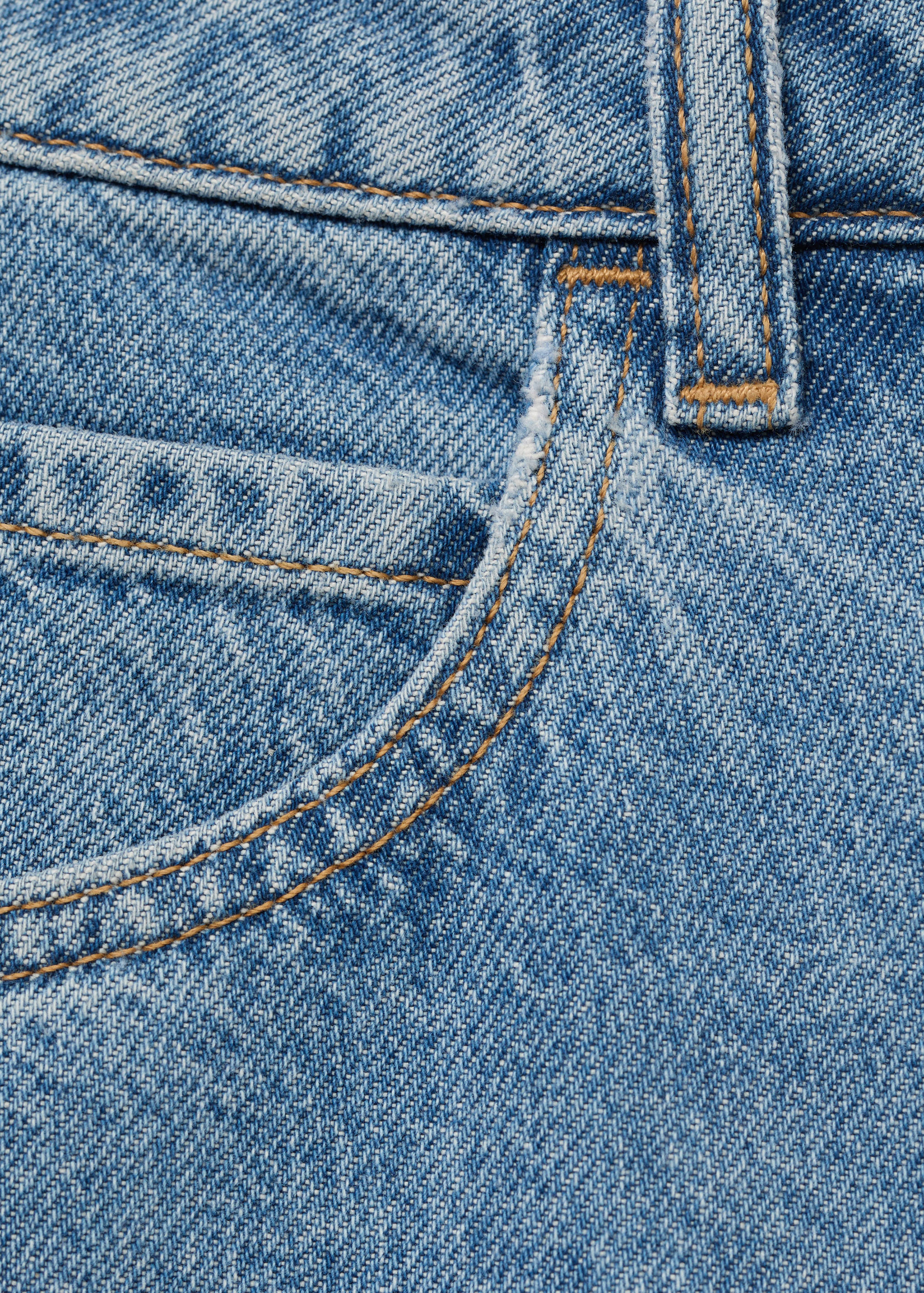 Calções de ganga retos com cintura alta - Pormenor do artigo 8