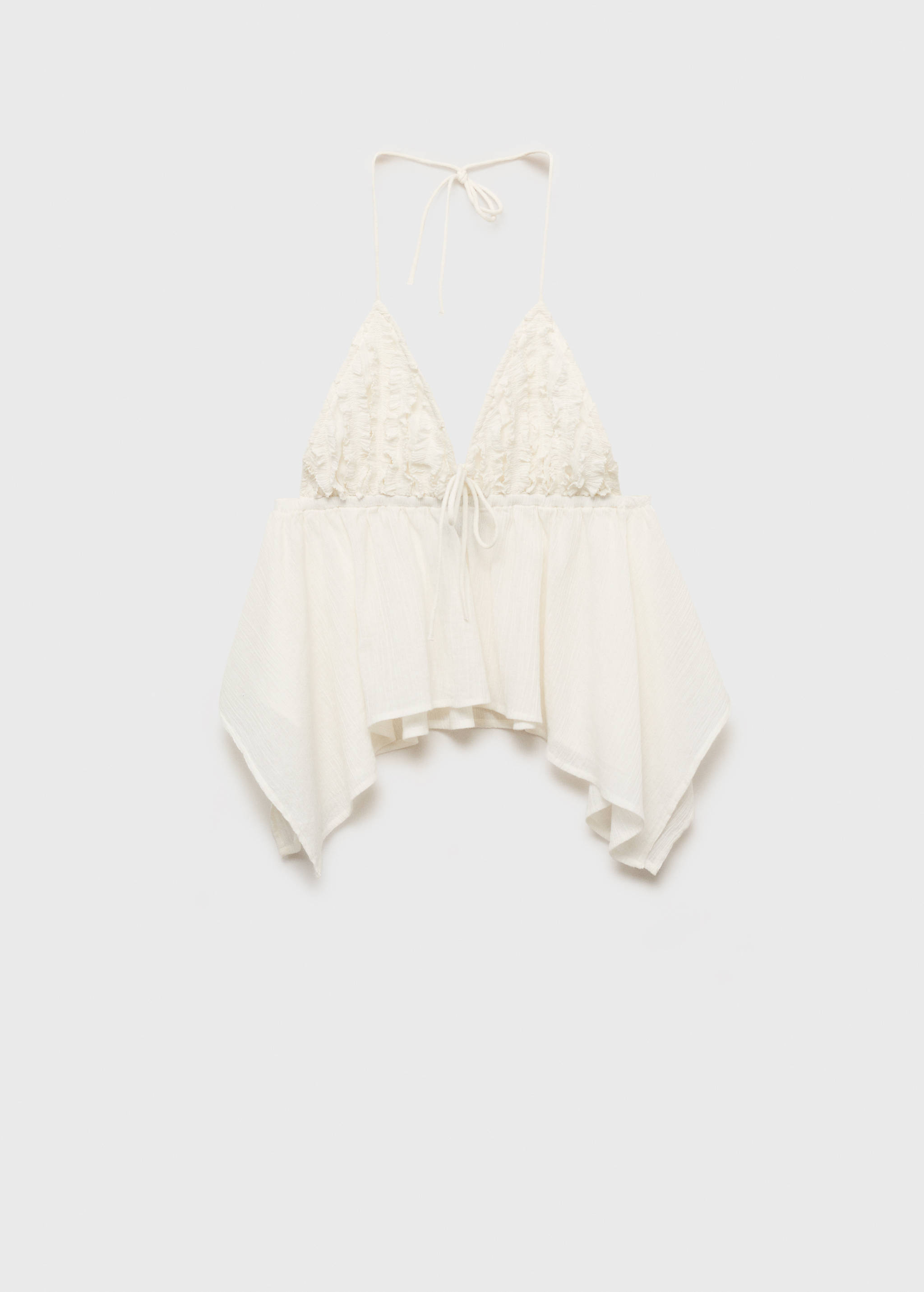 Halter top with ruffled detail - Article without model
