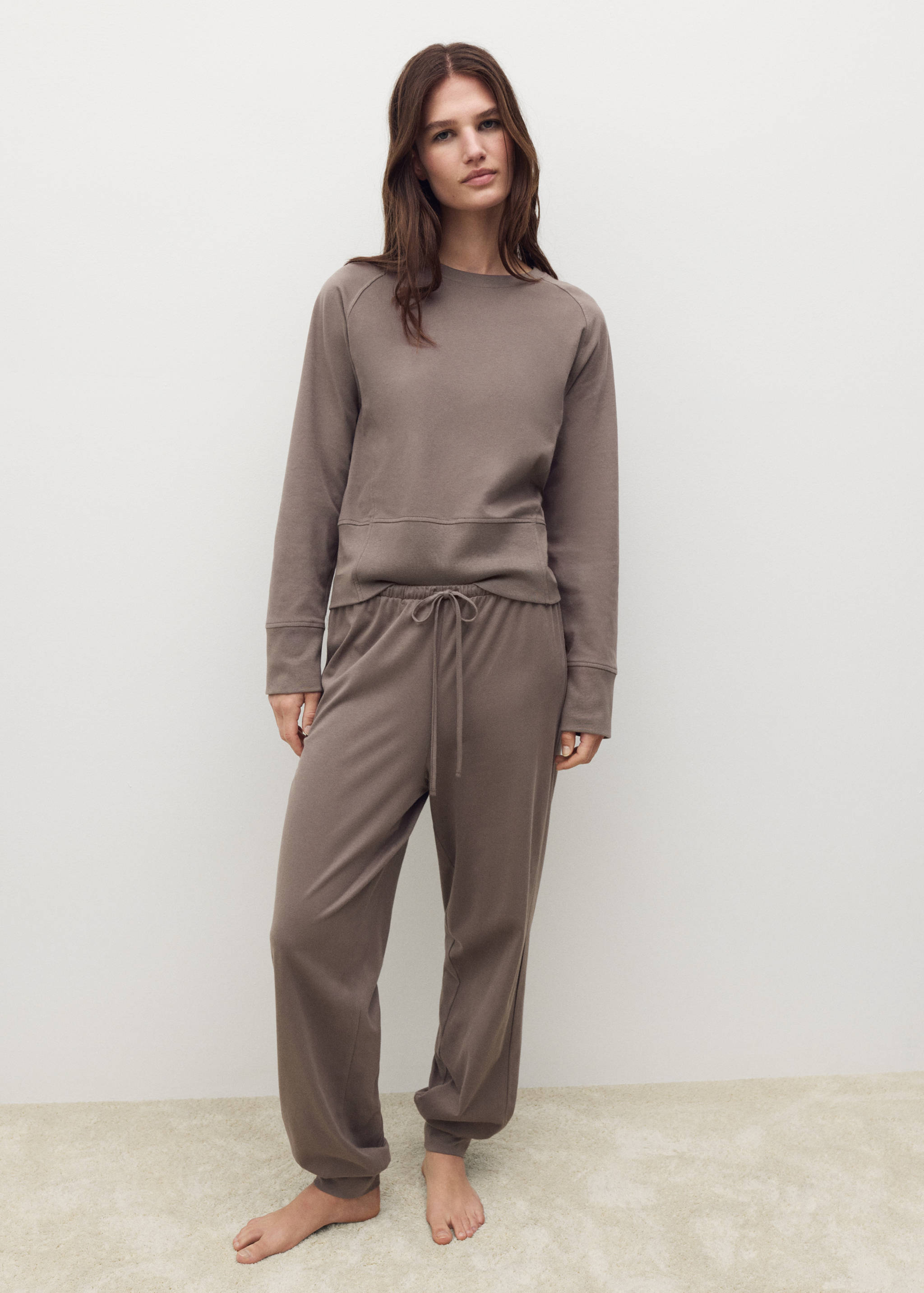 Fluid cotton sweatshirt - General plane