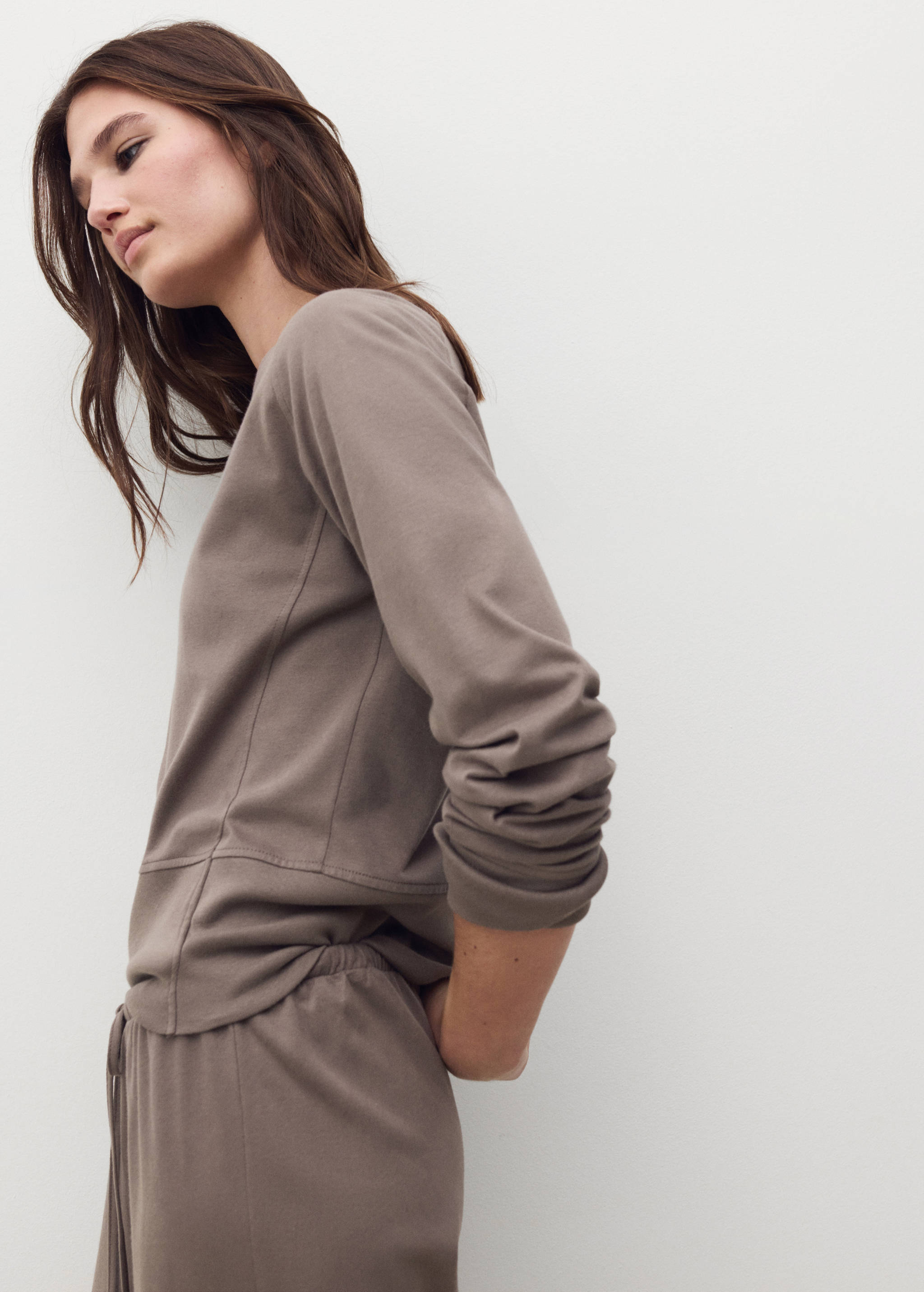 Fluid cotton sweatshirt - Medium plane