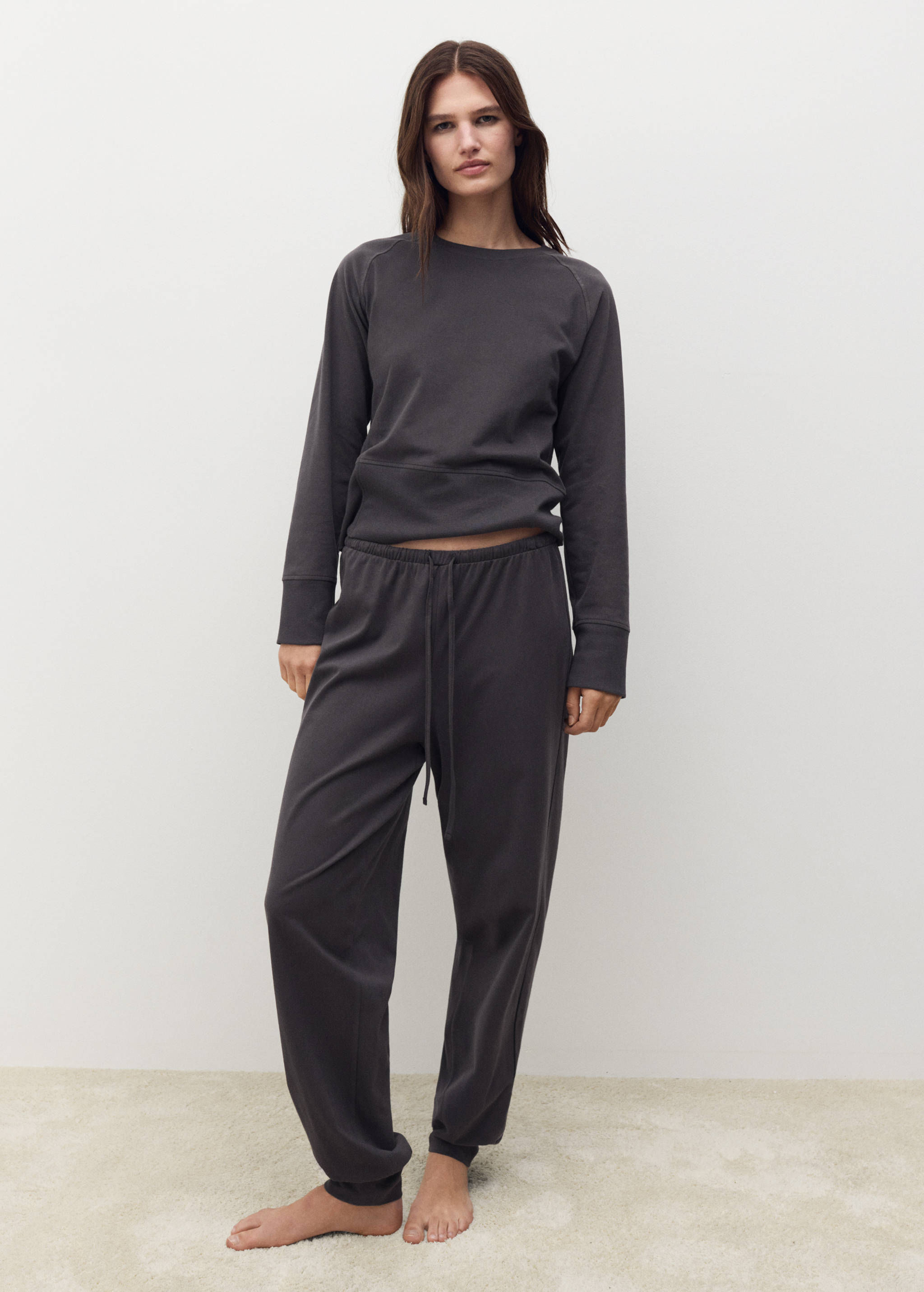 Cotton sweatshirt with soft finish - General plane