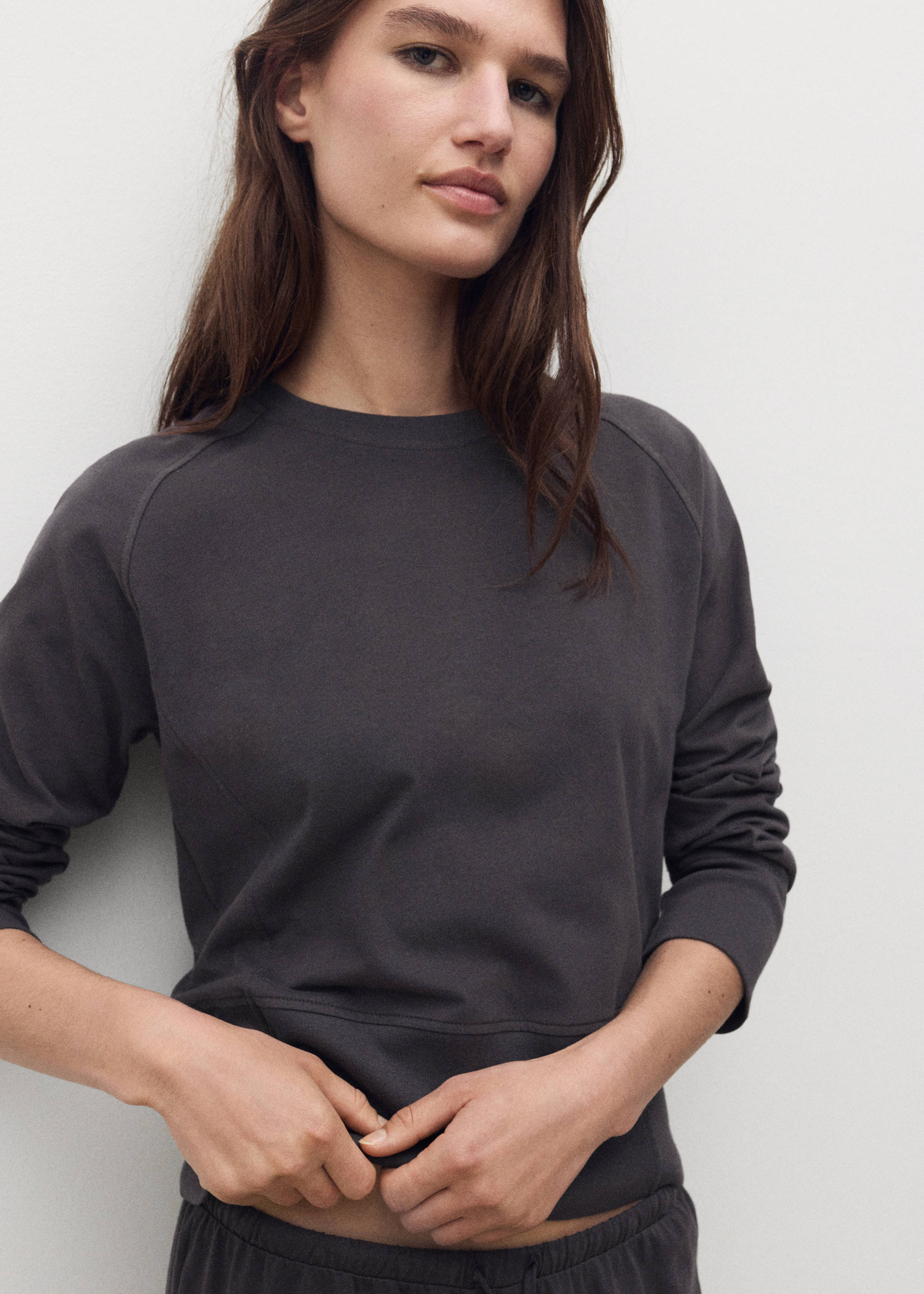 Cotton sweatshirt with soft finish - Details of the article 1