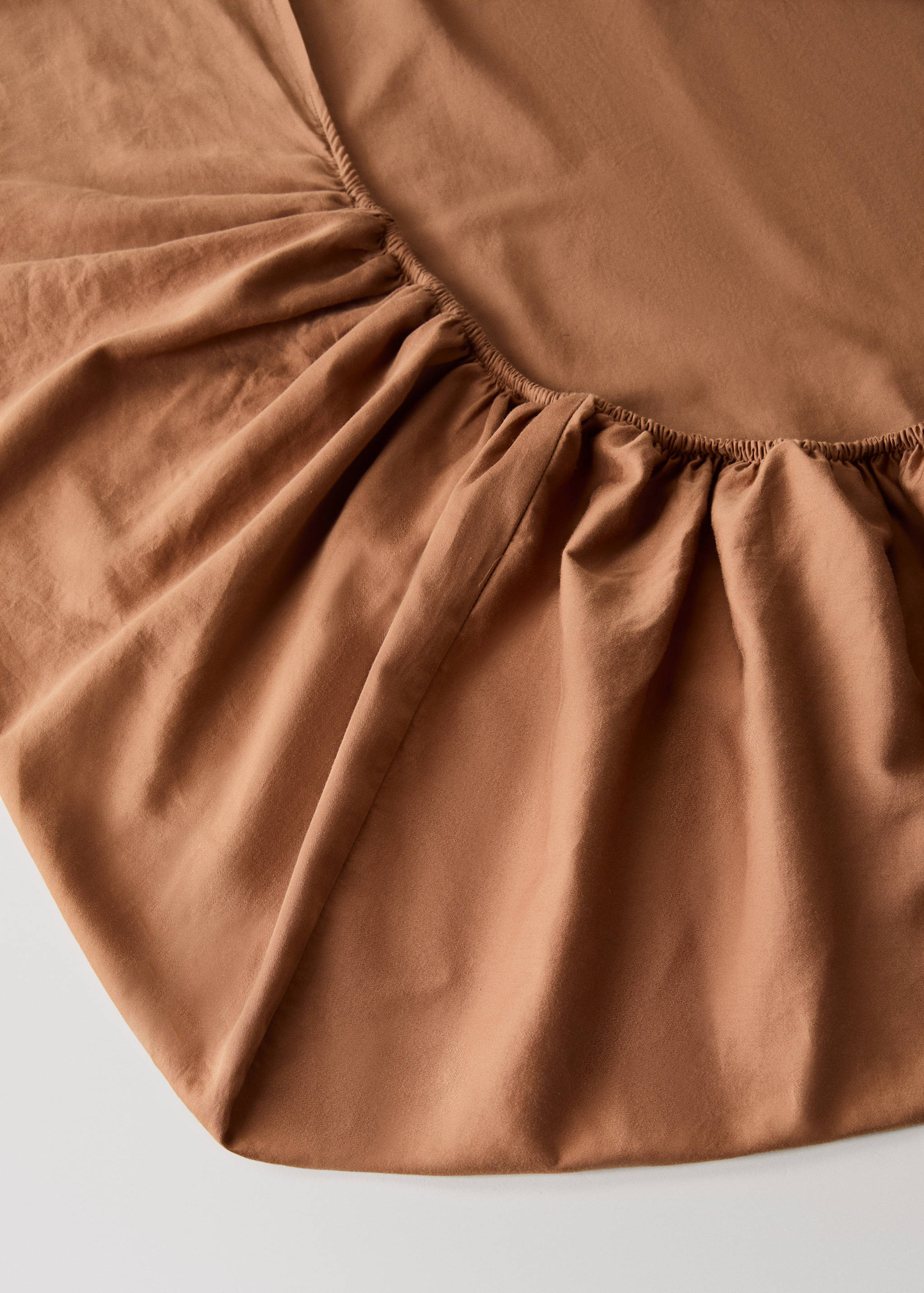 Washed cotton satin fitted sheet King bed - Details of the article 1