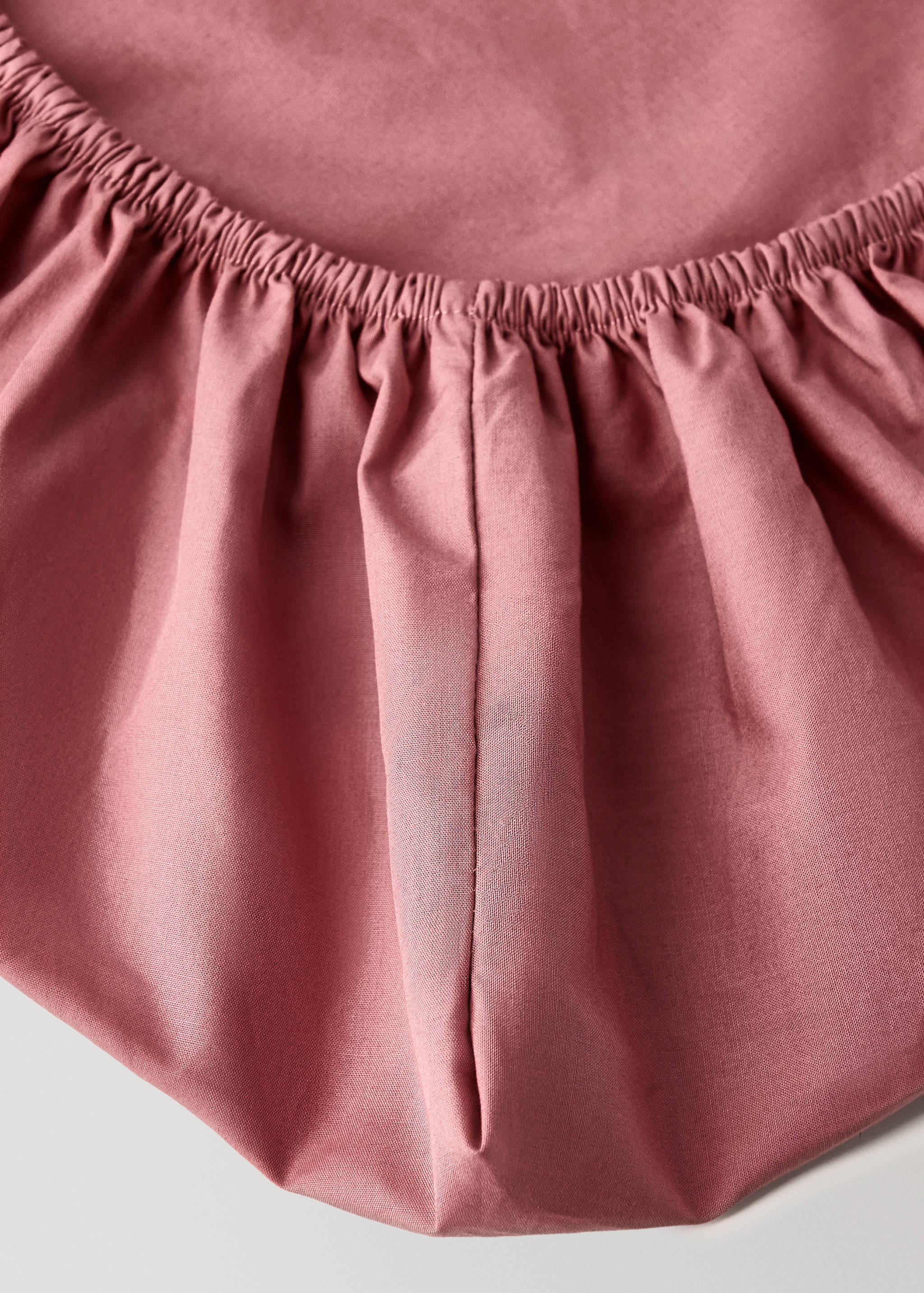 Percale cotton fitted sheet for cot - Details of the article 1