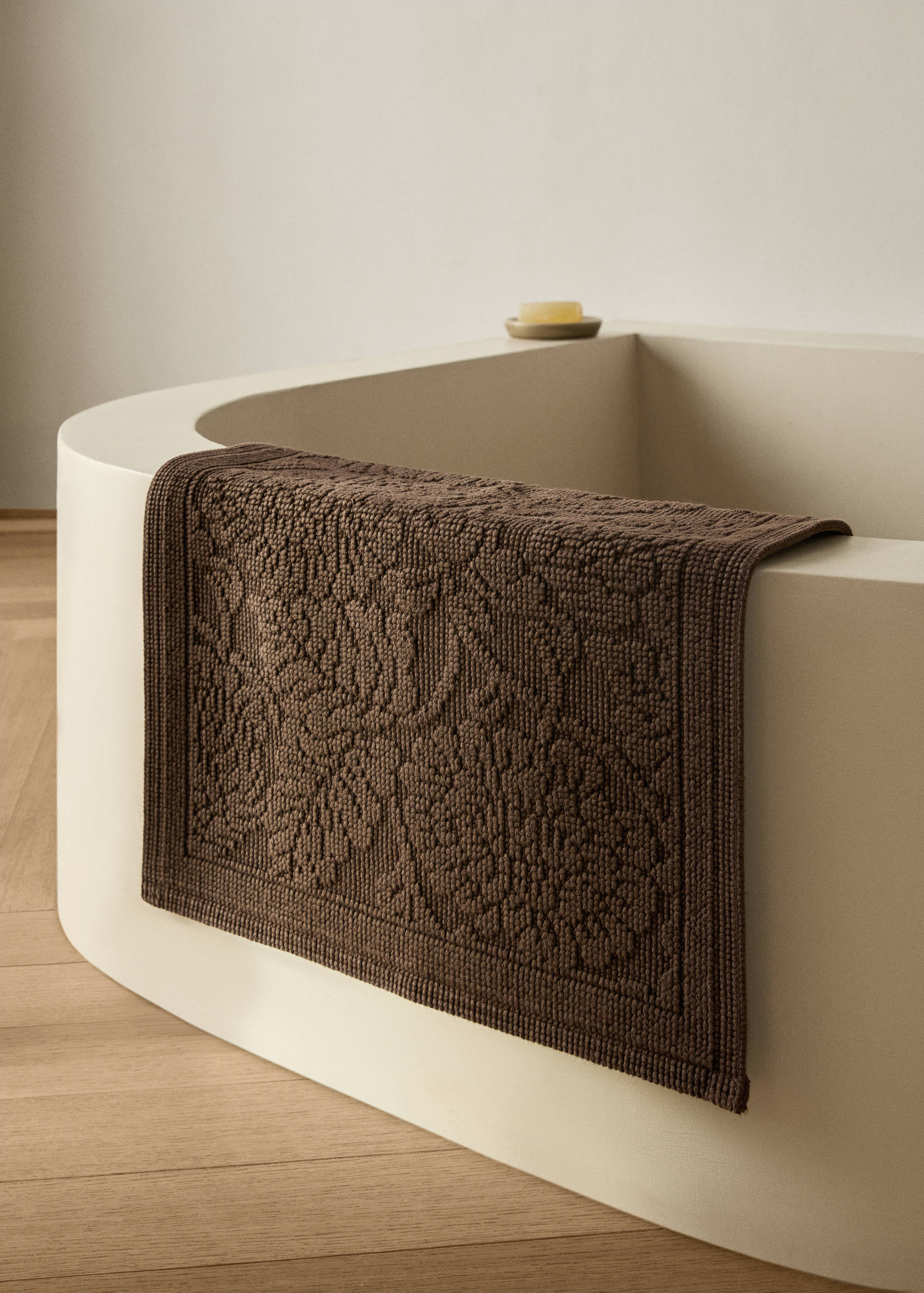 Floral jacquard bath mat - General plane