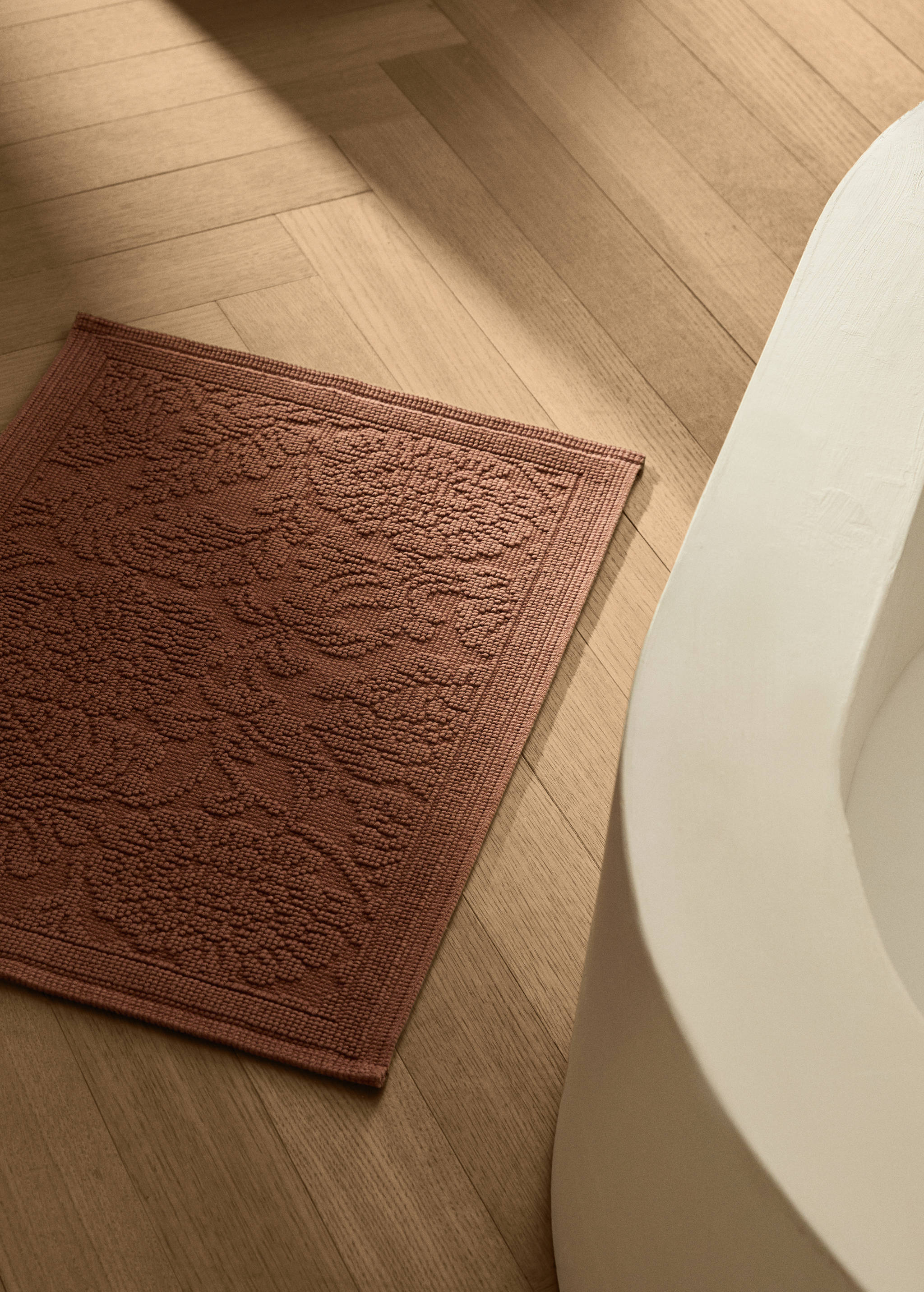 Floral jacquard bath mat - General plane