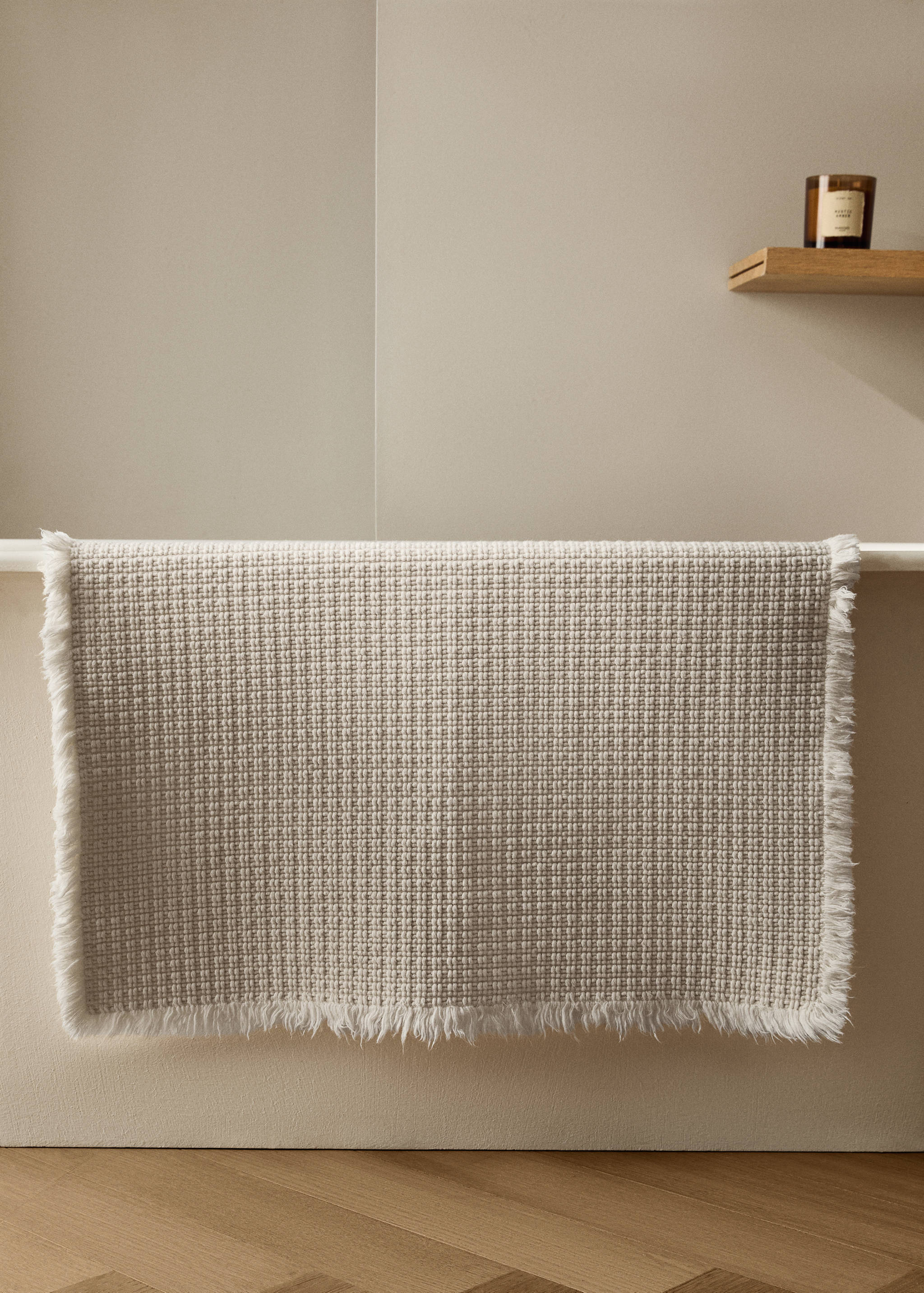 Tapis de bain coton gaufré - Plan général