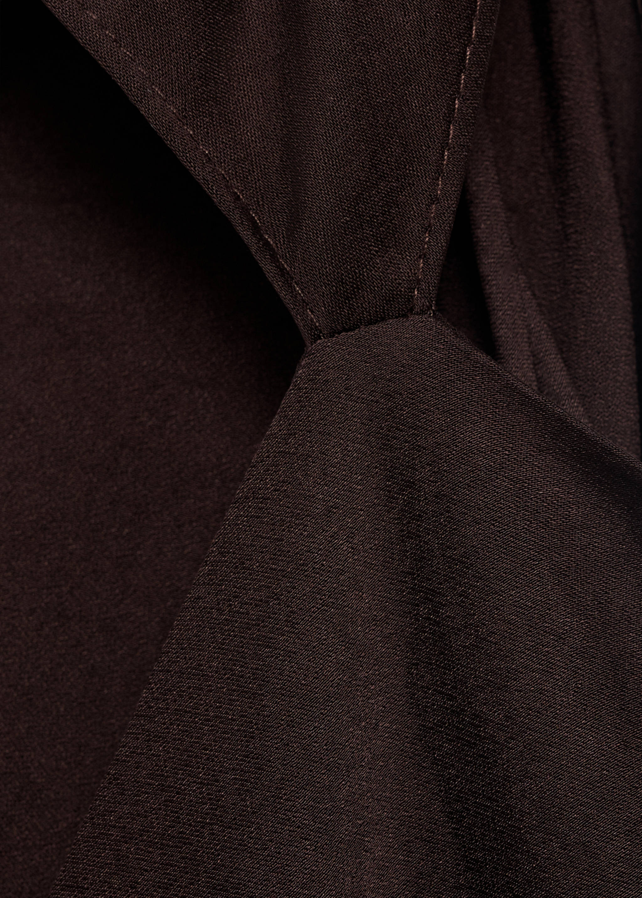 Asymmetrical satin dress - Details of the article 0