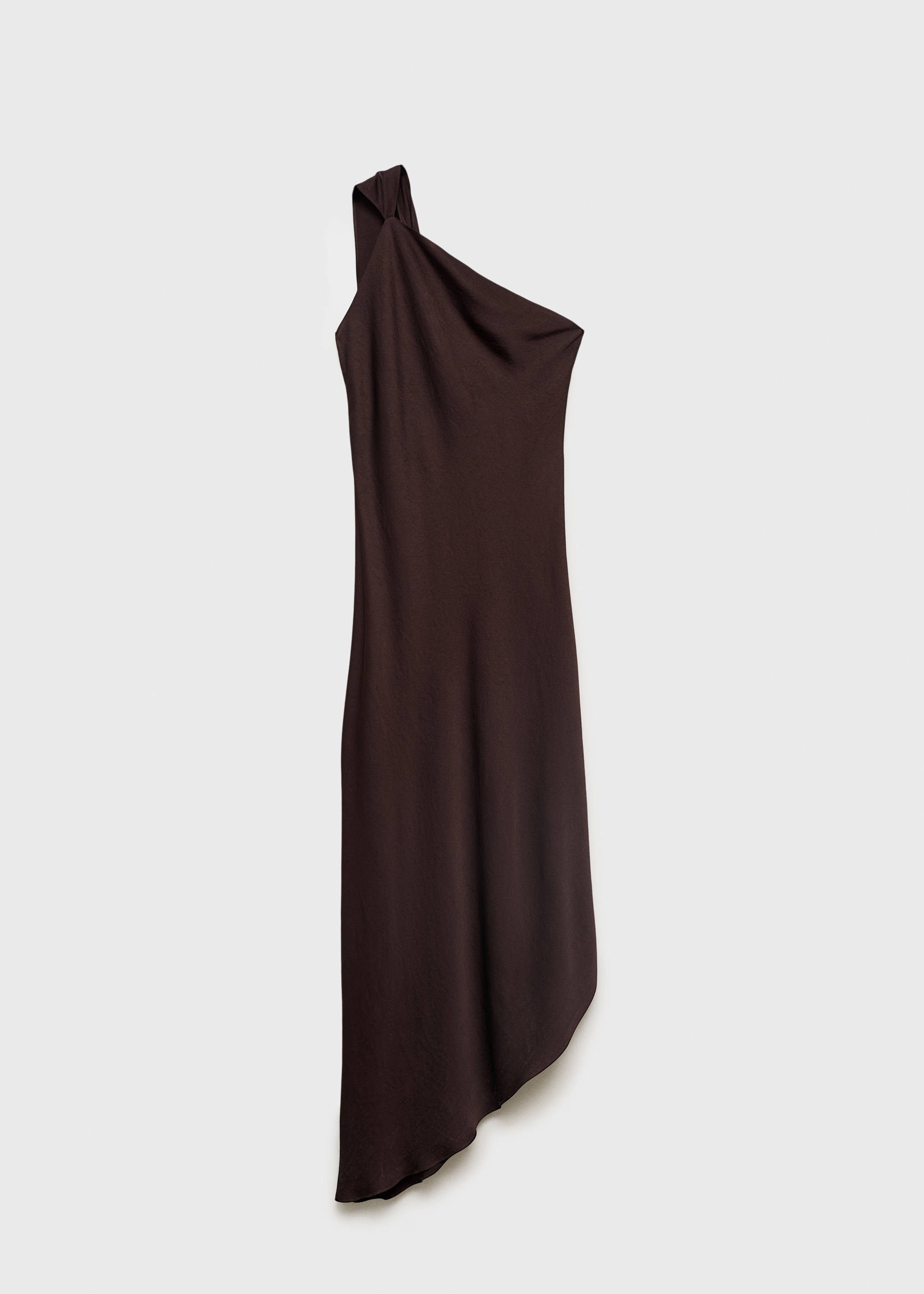 Asymmetrical satin dress - Article without model