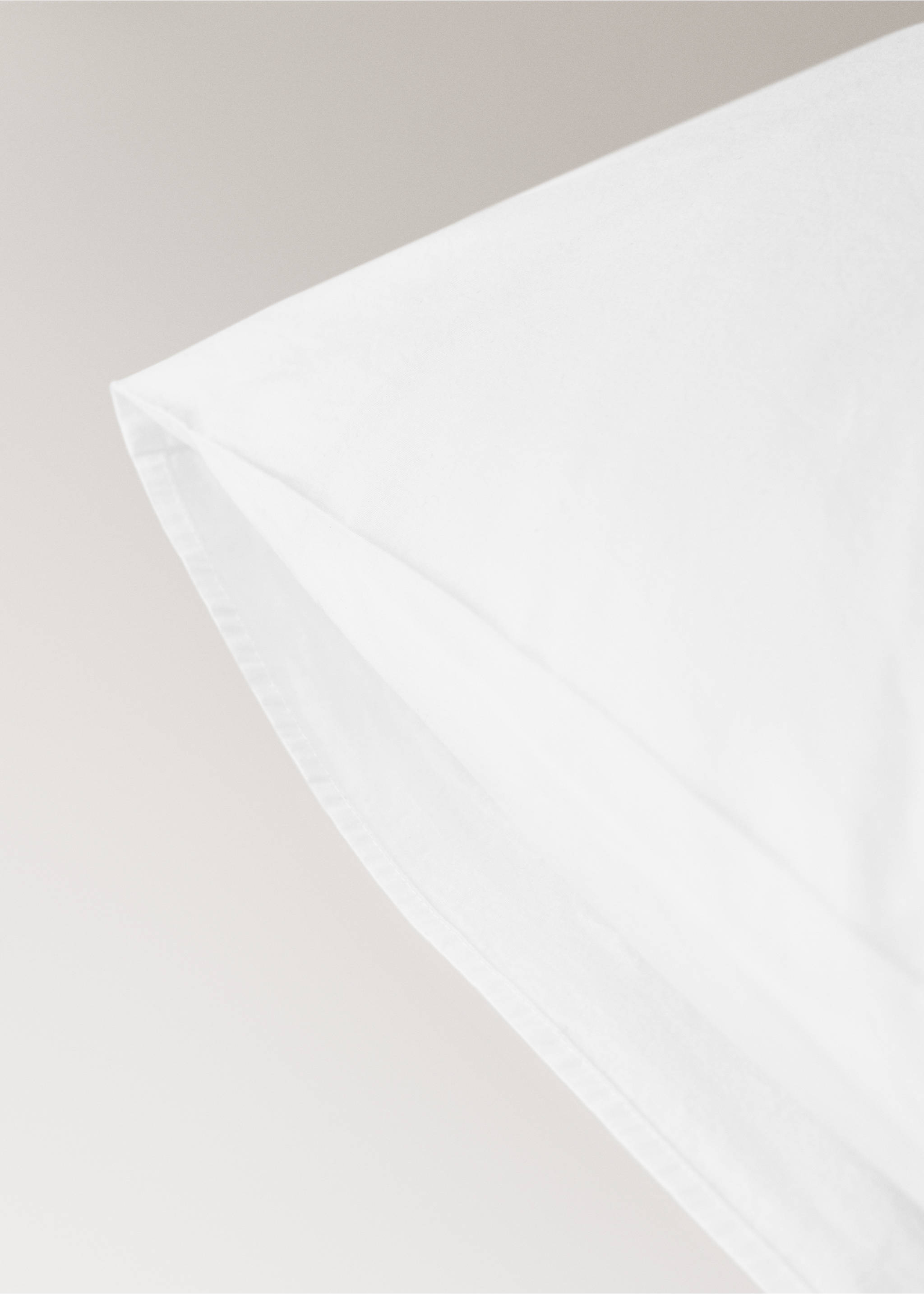 200-thread count percale cotton pillowcase in with embroidered detail for cot - Details of the article 2, White. Ref: 17071556-00.