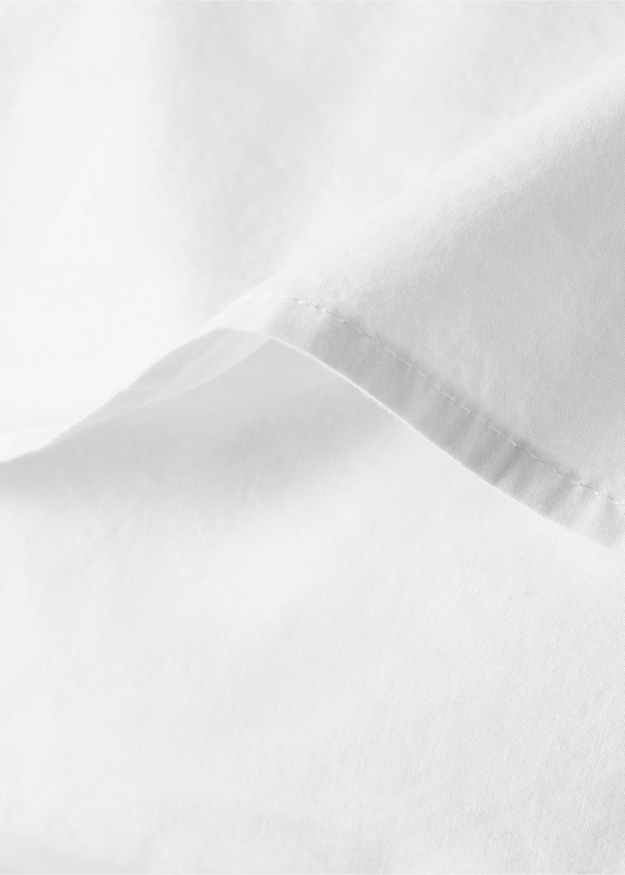 200-thread count percale cotton pillowcase in with embroidered detail for cot - Details of the article 3, White. Ref: 17071556-00.
