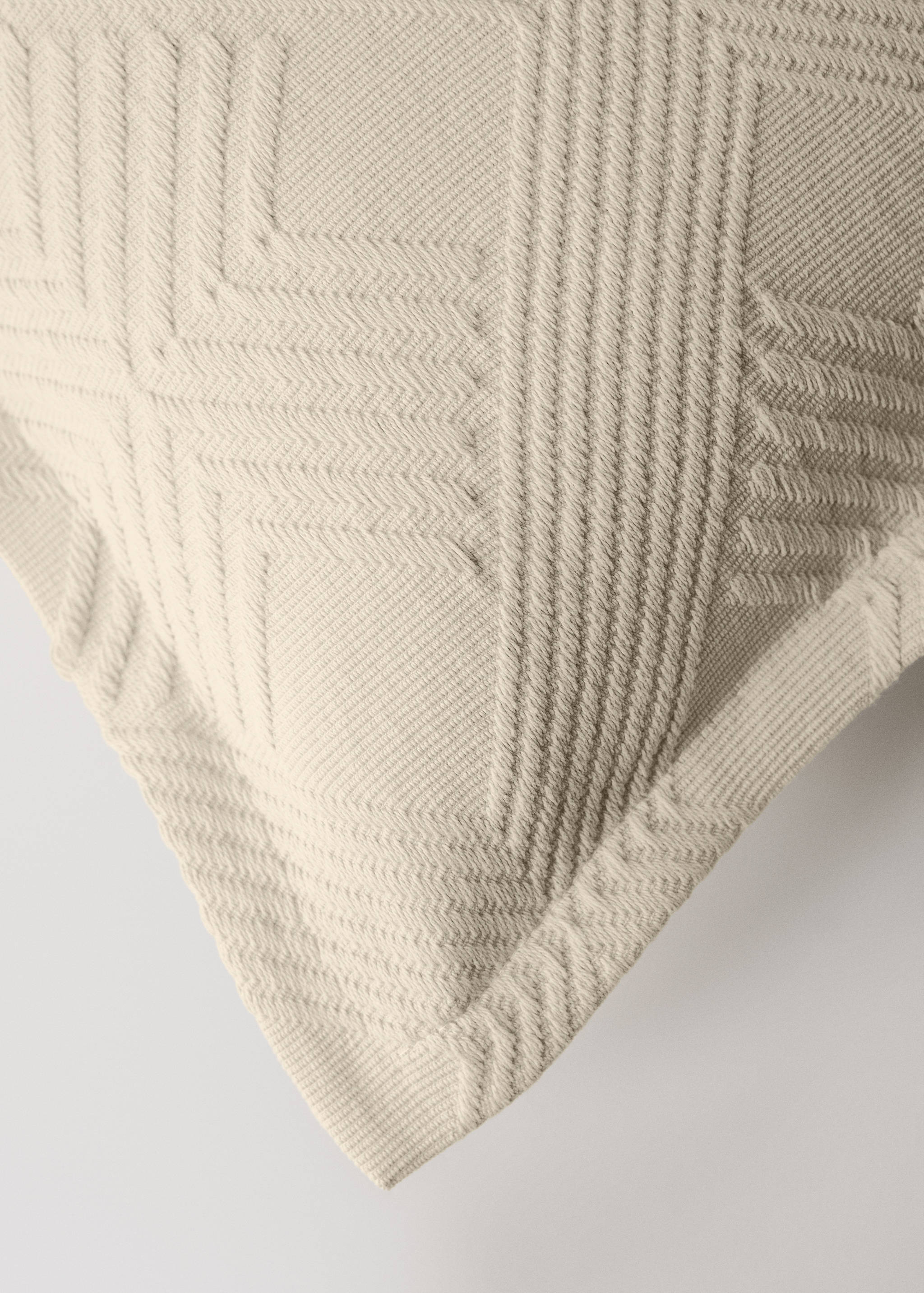 Poszewka na poduszkę z bawełny w żakardowe romby 50x50 cm - Szczegóły artykułu 2