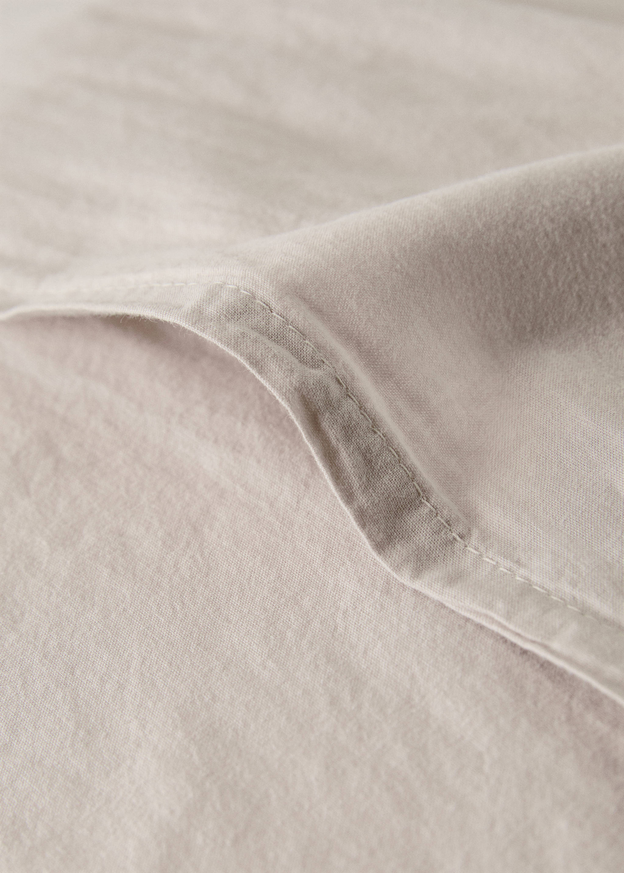 Μαξιλαροθήκη κρεβατιού από πλυμένο λινό με μεγάλα καρό 50/50 εκ - Λεπτομέρεια του προϊόντος 2