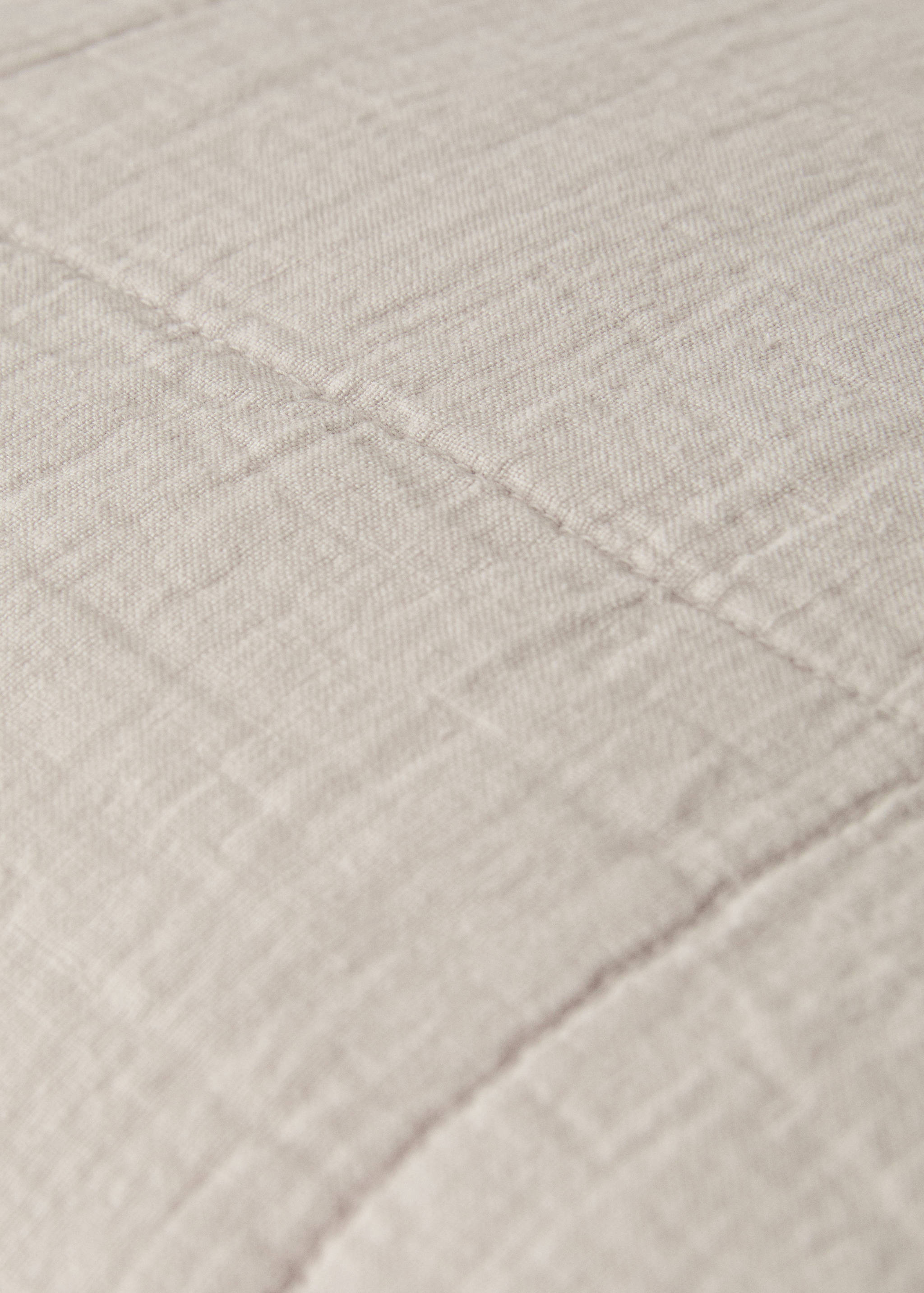 Μαξιλαροθήκη κρεβατιού από πλυμένο λινό με μεγάλα καρό 50/50 εκ - Λεπτομέρεια του προϊόντος 4