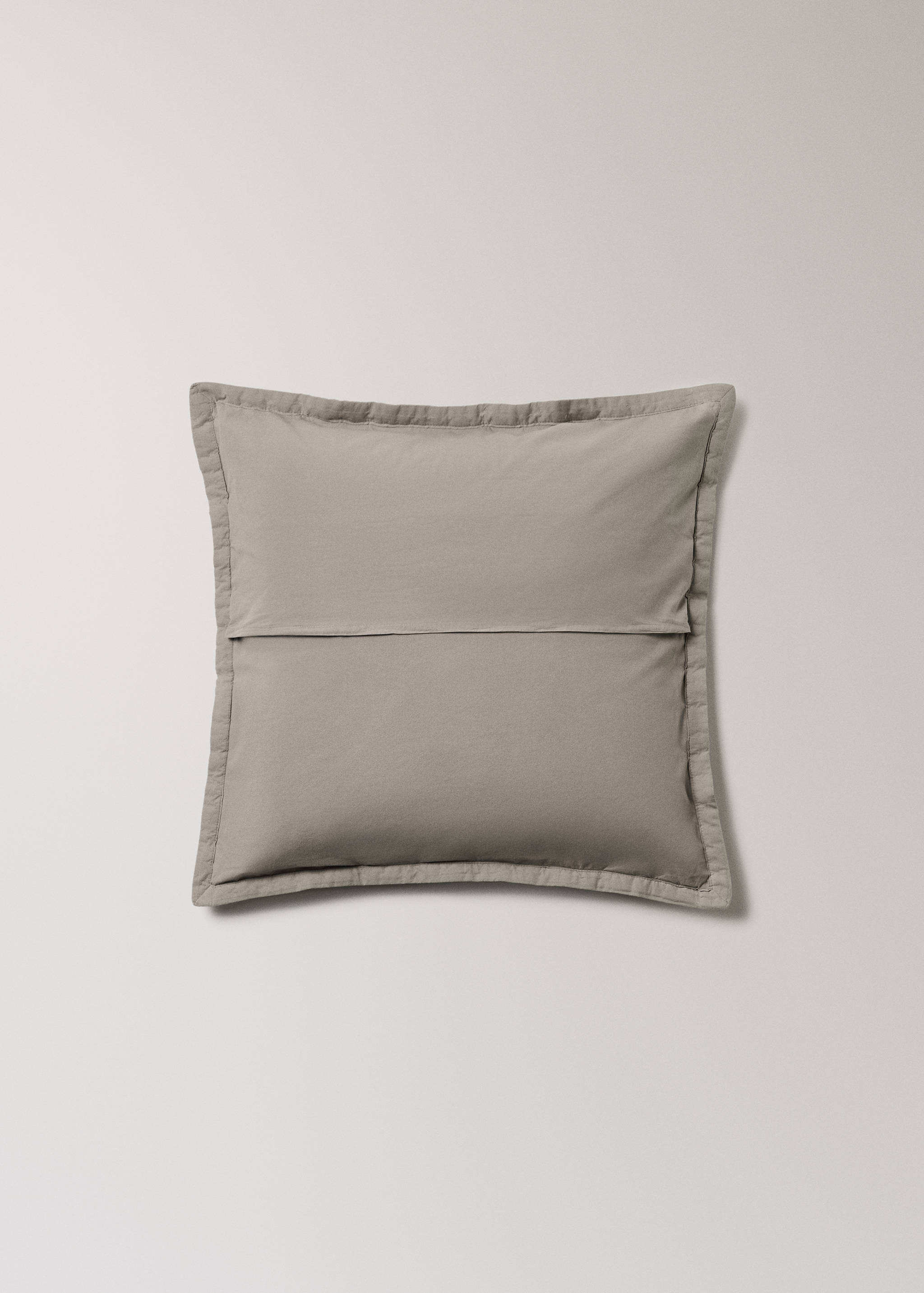 Washed linen large check cushion cover 50x50 cm - Details of the article 1