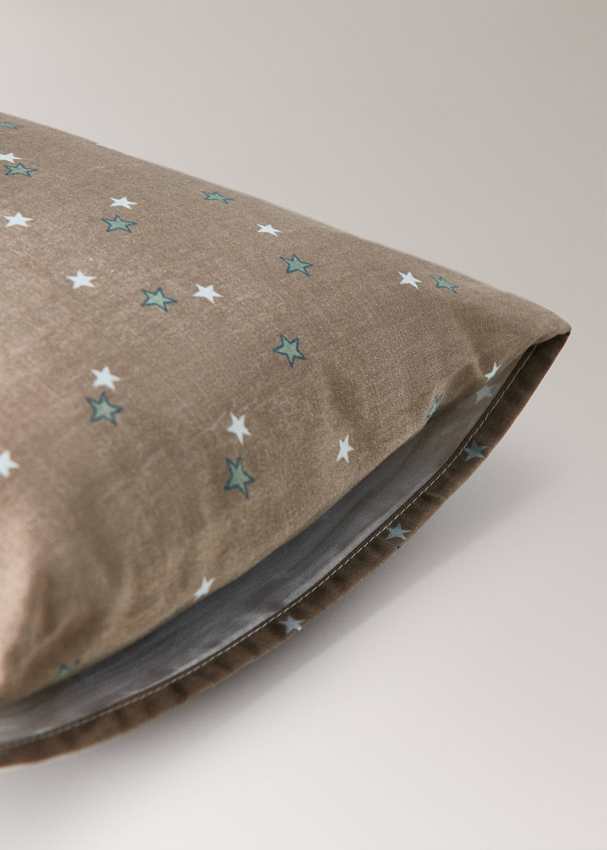 Percale cotton star-print pillowcase 30x50 cm - Details of the article 2
