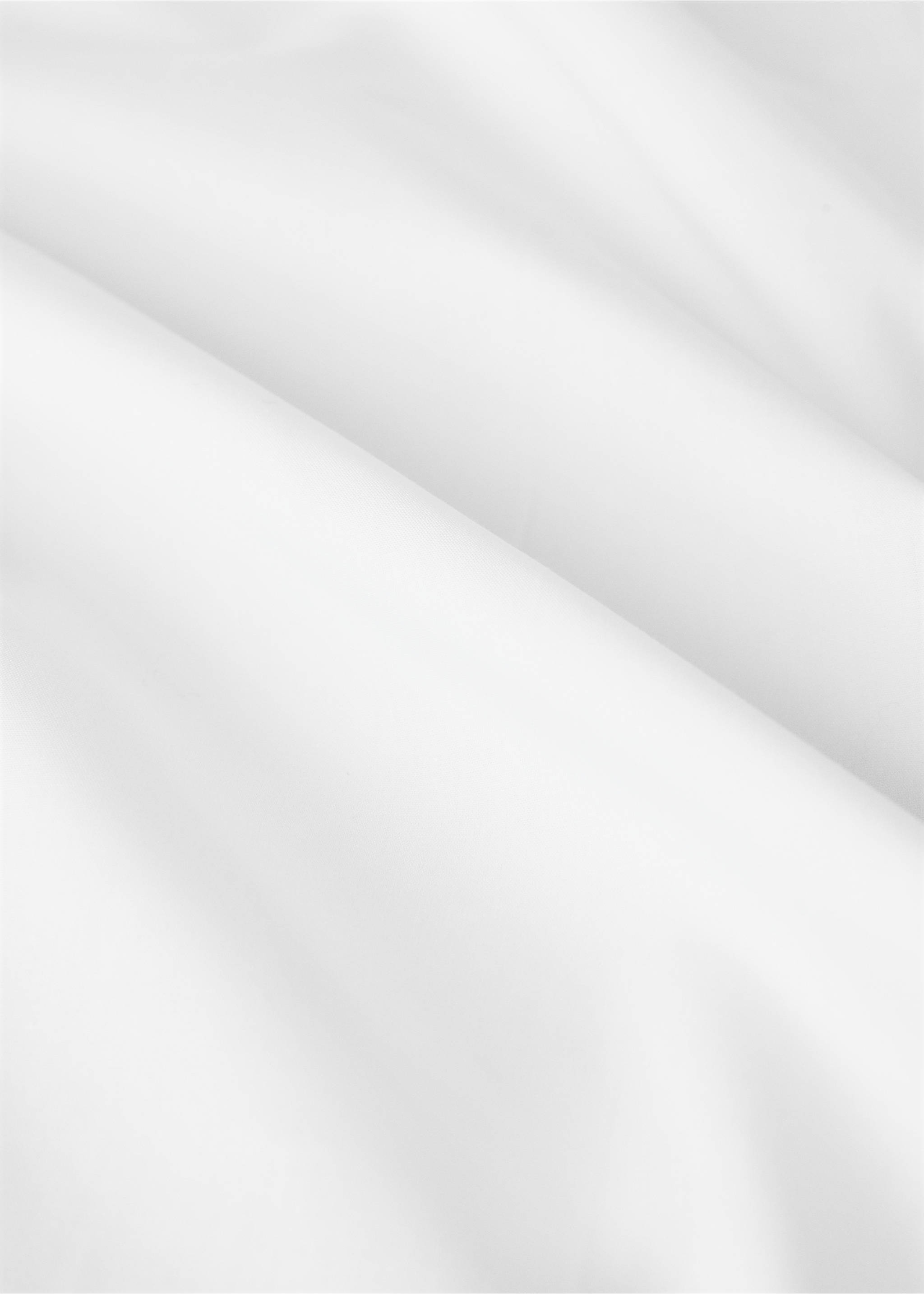 Cotton percale top sheet with picueta detail for cot - Details of the article 2, White. Ref: 17071562-00.