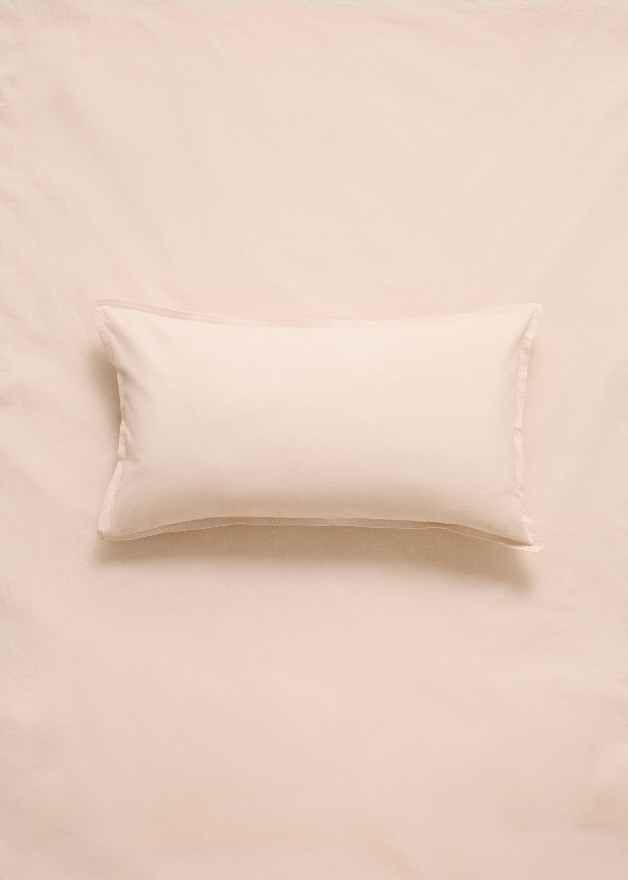 Children's washed cotton double-stitched pillowcase 30x50 cm - General plane, Ecru. Ref: 17071565-00.
