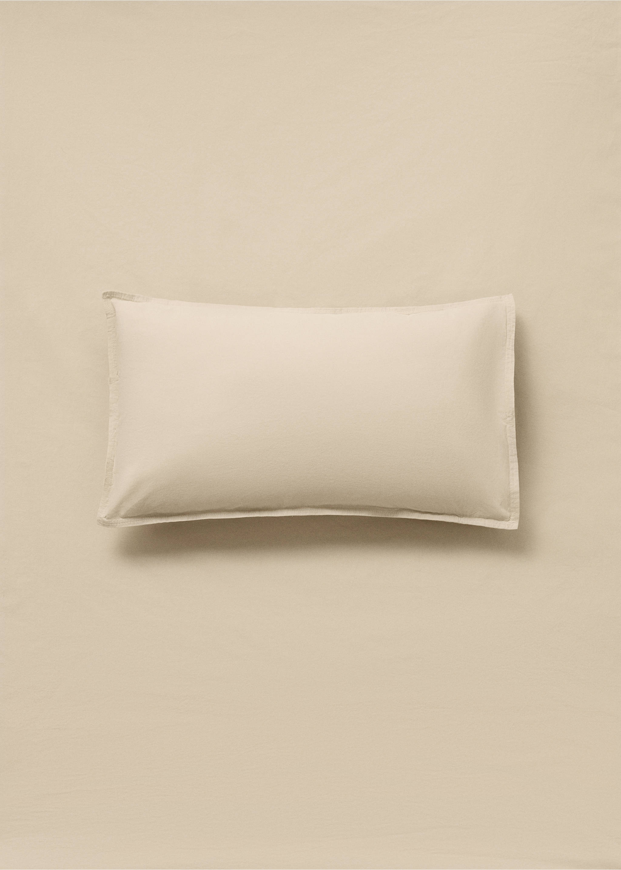 Children's washed cotton double-stitched pillowcase 30x50 cm - General plane, Pastel Green. Ref: 17071565-00.