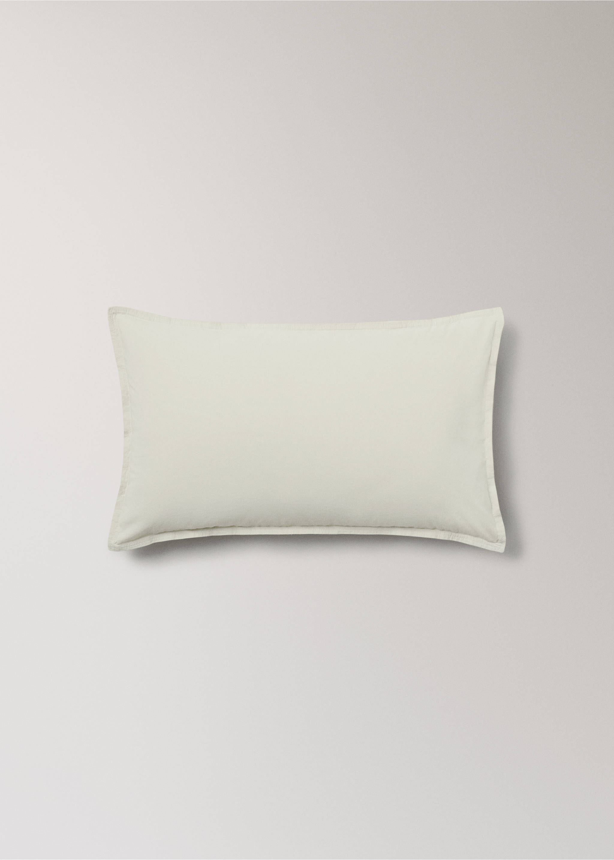 Children's washed cotton double-stitched pillowcase 30x50 cm - Article without model, Pastel Green. Ref: 17071565-00.