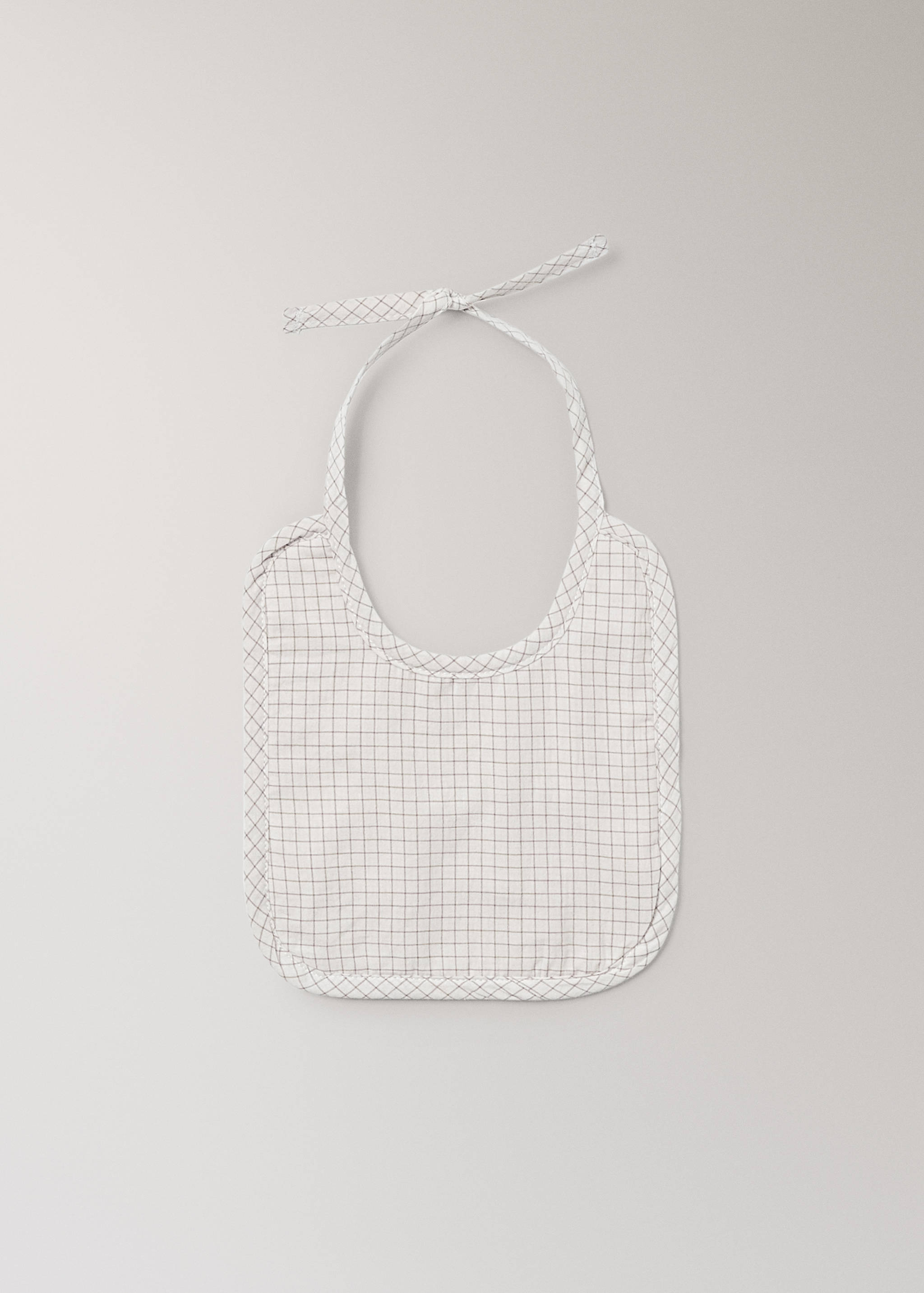 Bavoir en coton avec motif à carreaux - Article sans modèle