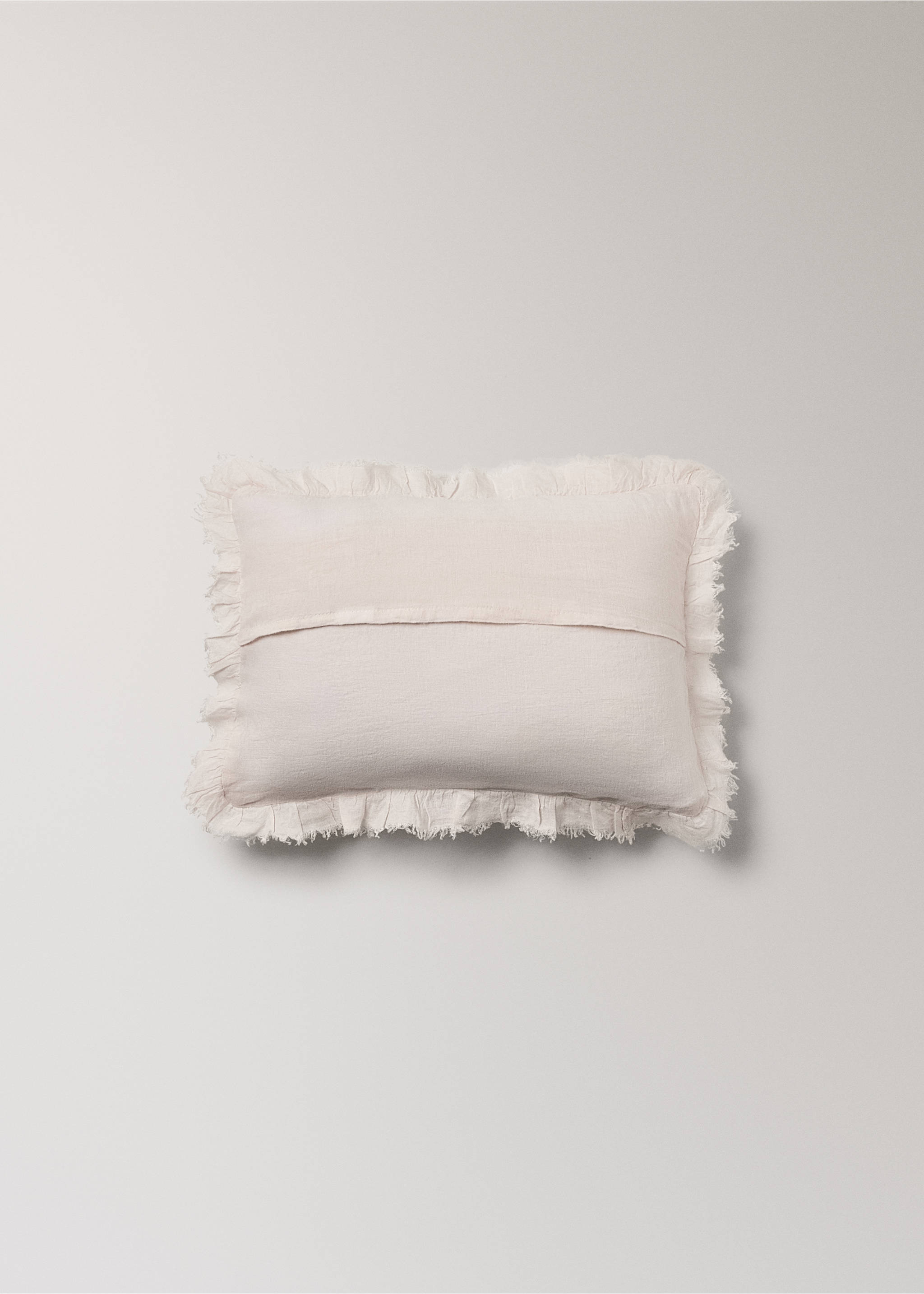 Dječja jastučnica od lana s volanom 30 x 40 cm - Detalji artikla 1, Boja pijeska. Ref: 17071579-00.