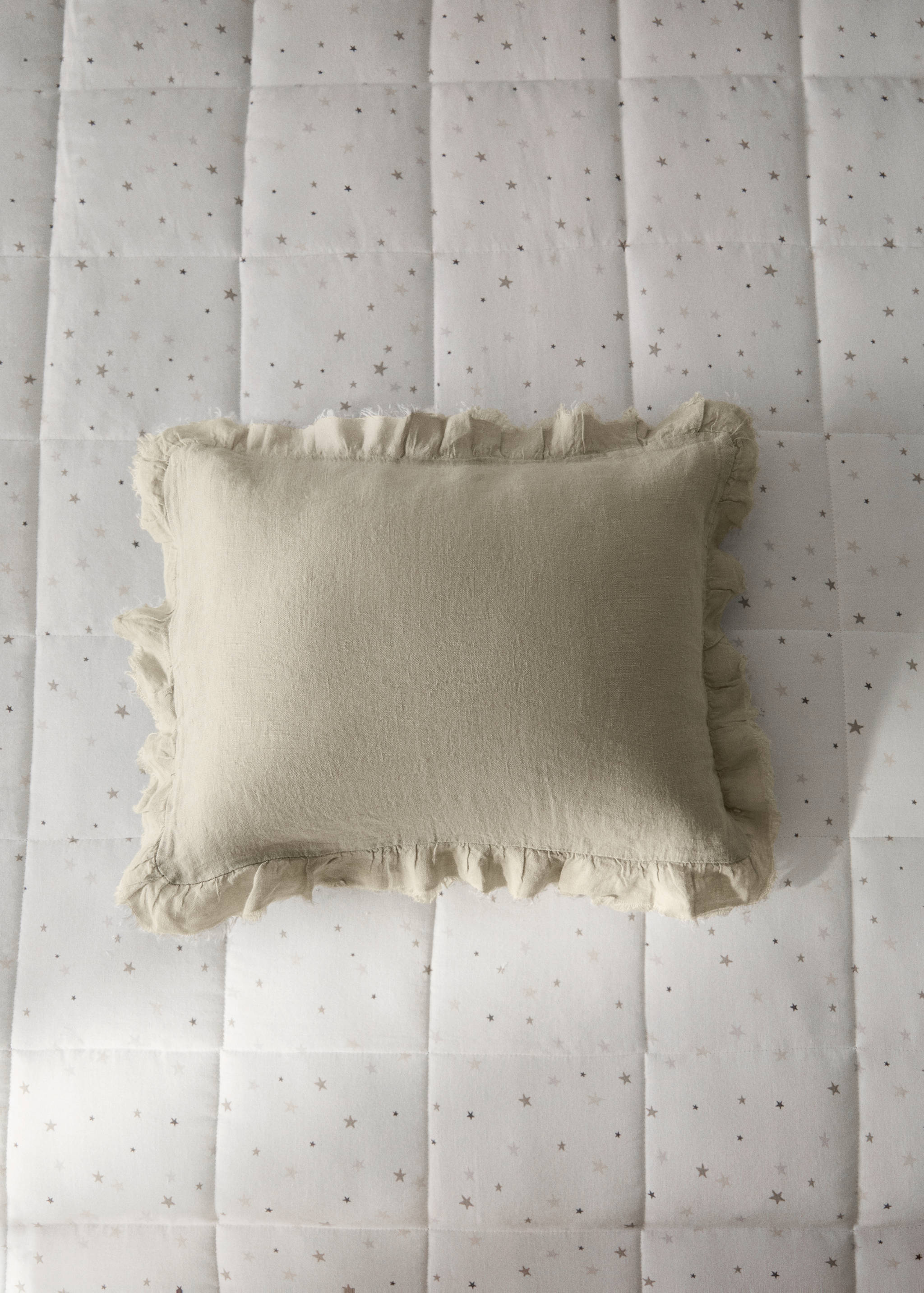 Παιδική μαξιλαροθήκη από λινό με βολάν 30x40 εκ - Γενικό πλάνο