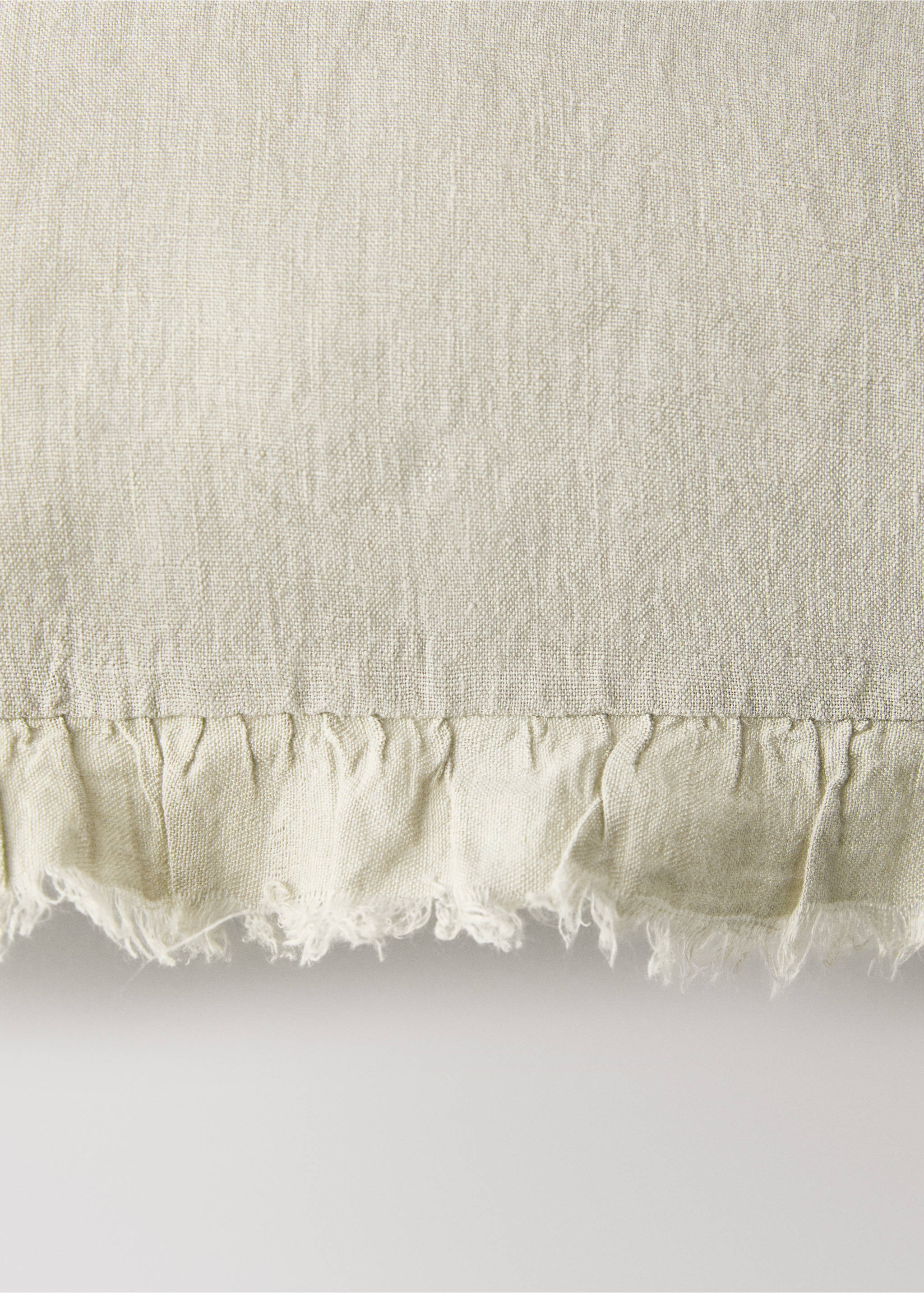 Capa de almofada decorativa de criança de linho com folho 30x40 cm - Pormenor do artigo 3, Cinzento-claro. Ref: 17071579-00.