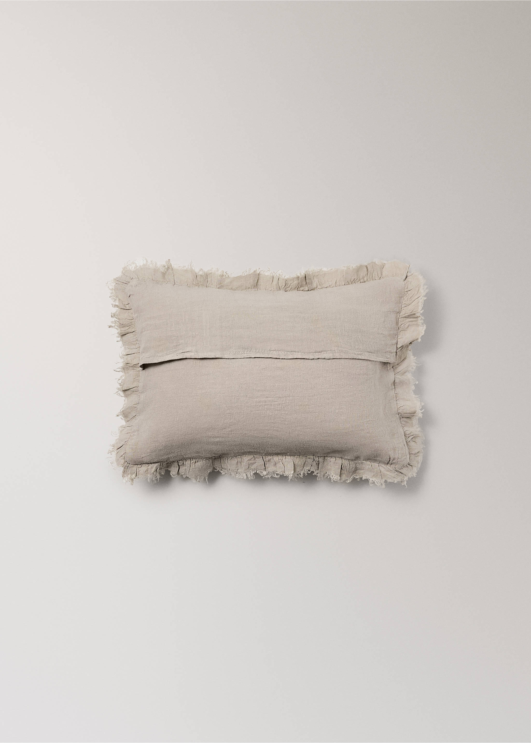 Housse de coussin pour enfant lin à volants 30x40 cm - Détail de l'article 1, Gris. Ref: 17071579-00.