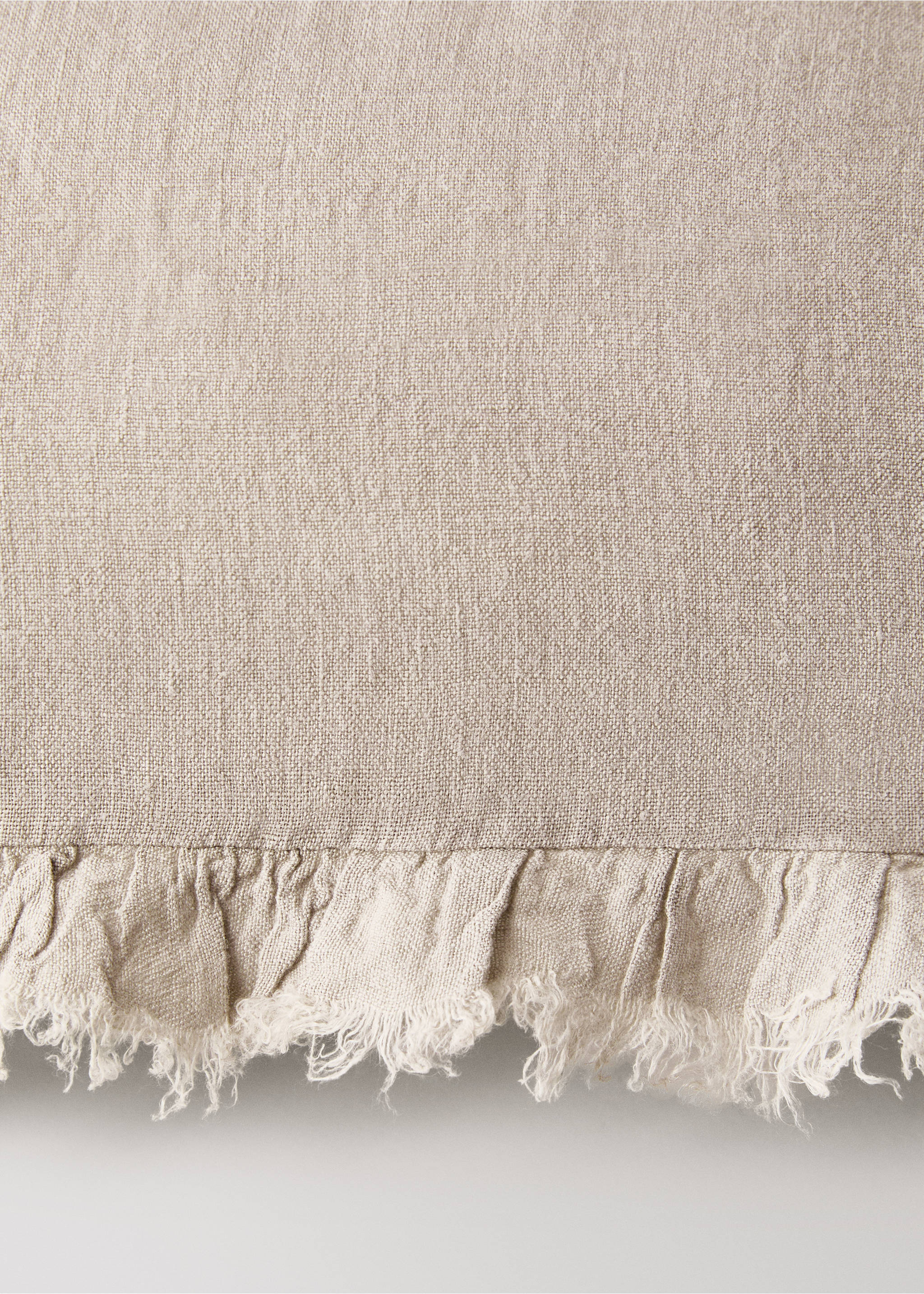 Housse de coussin pour enfant lin à volants 30x40 cm - Détail de l'article 3, Gris. Ref: 17071579-00.