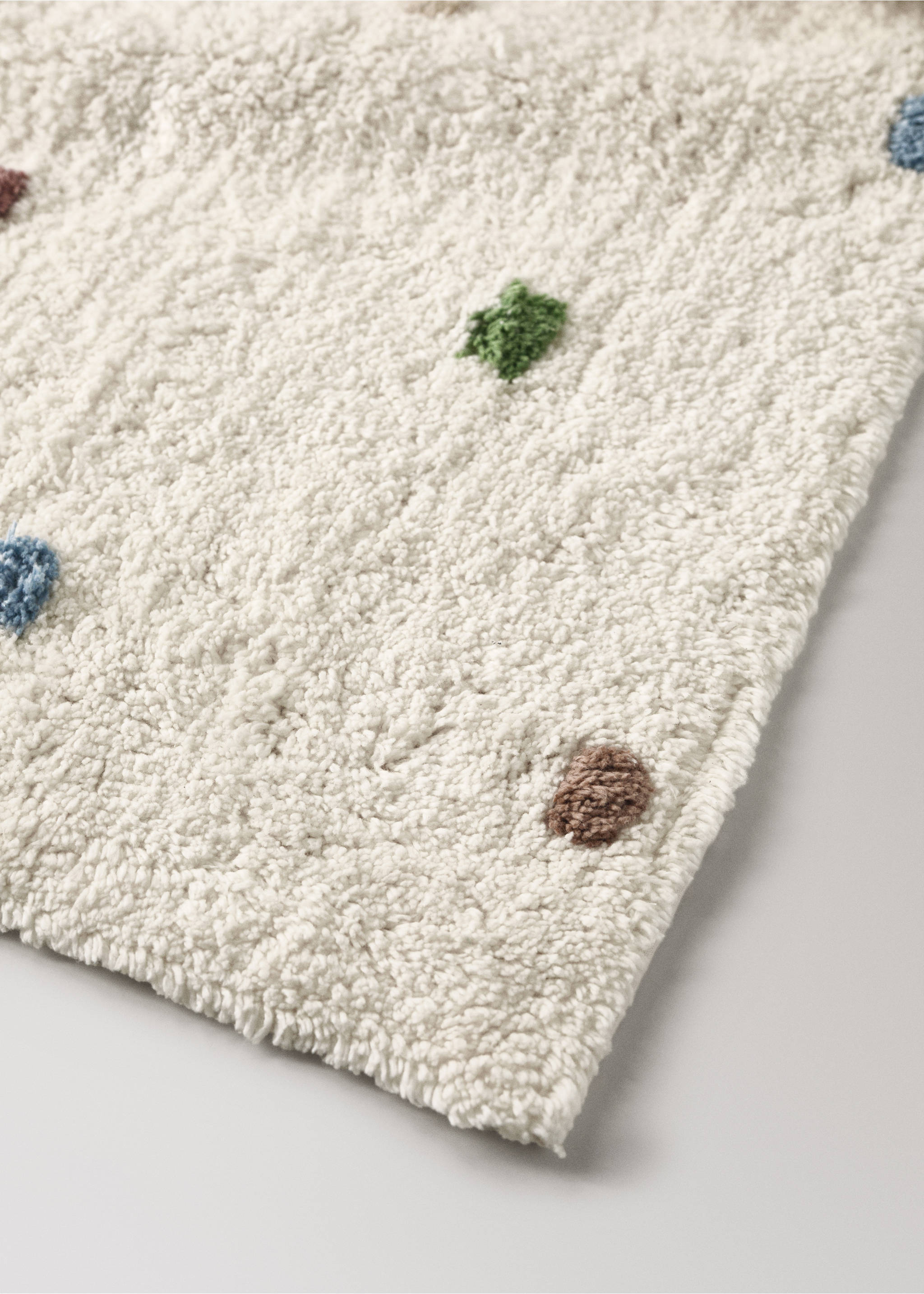 100% cotton polka-dot rug - Details of the article 3, Off White. Ref: 17071589-00.