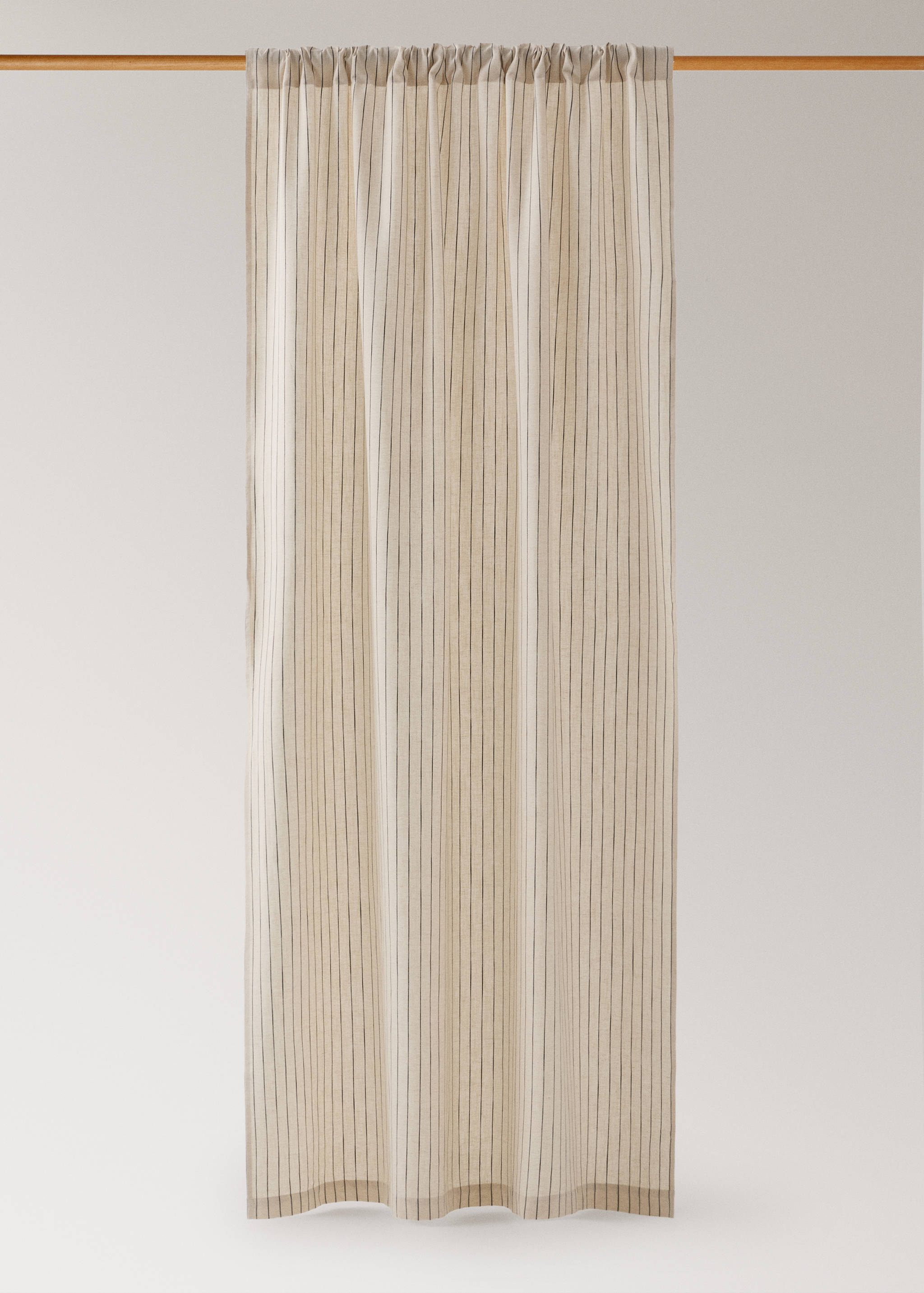 Multi-striped cotton linen curtain - Article without model