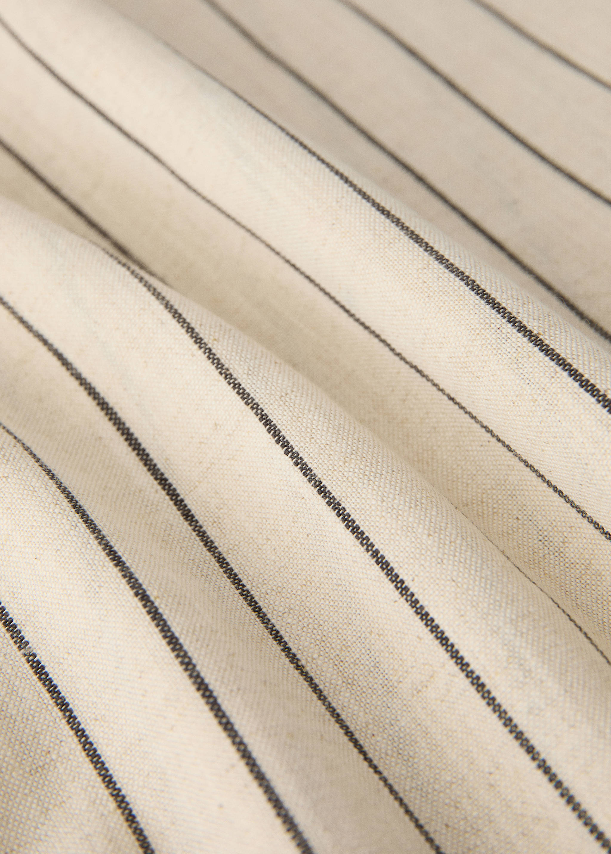 Multi-striped cotton linen curtain - Details of the article 1