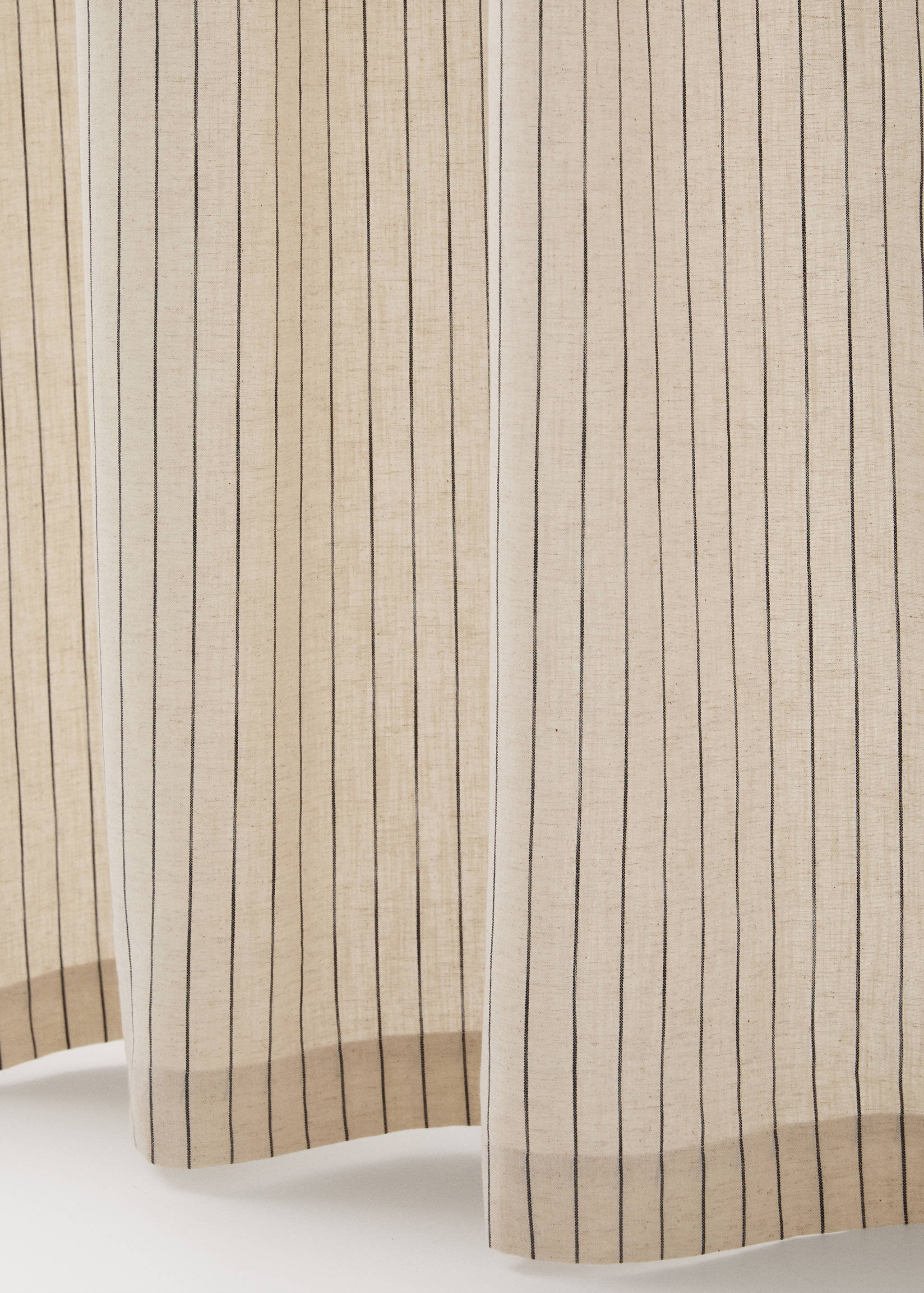 Multi-striped cotton linen curtain - Details of the article 3