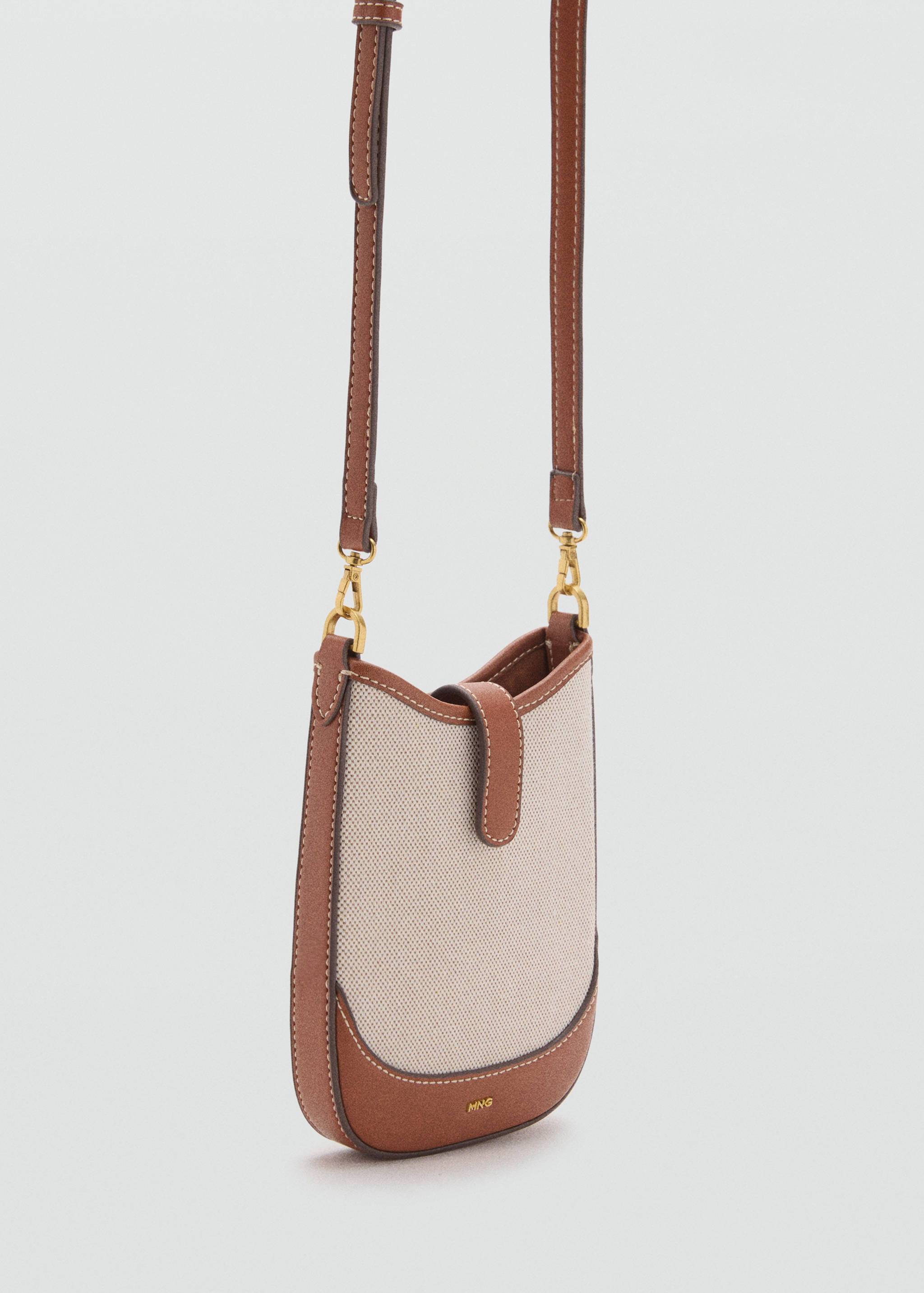 Canvas crossbody cell phone case - Medium plane