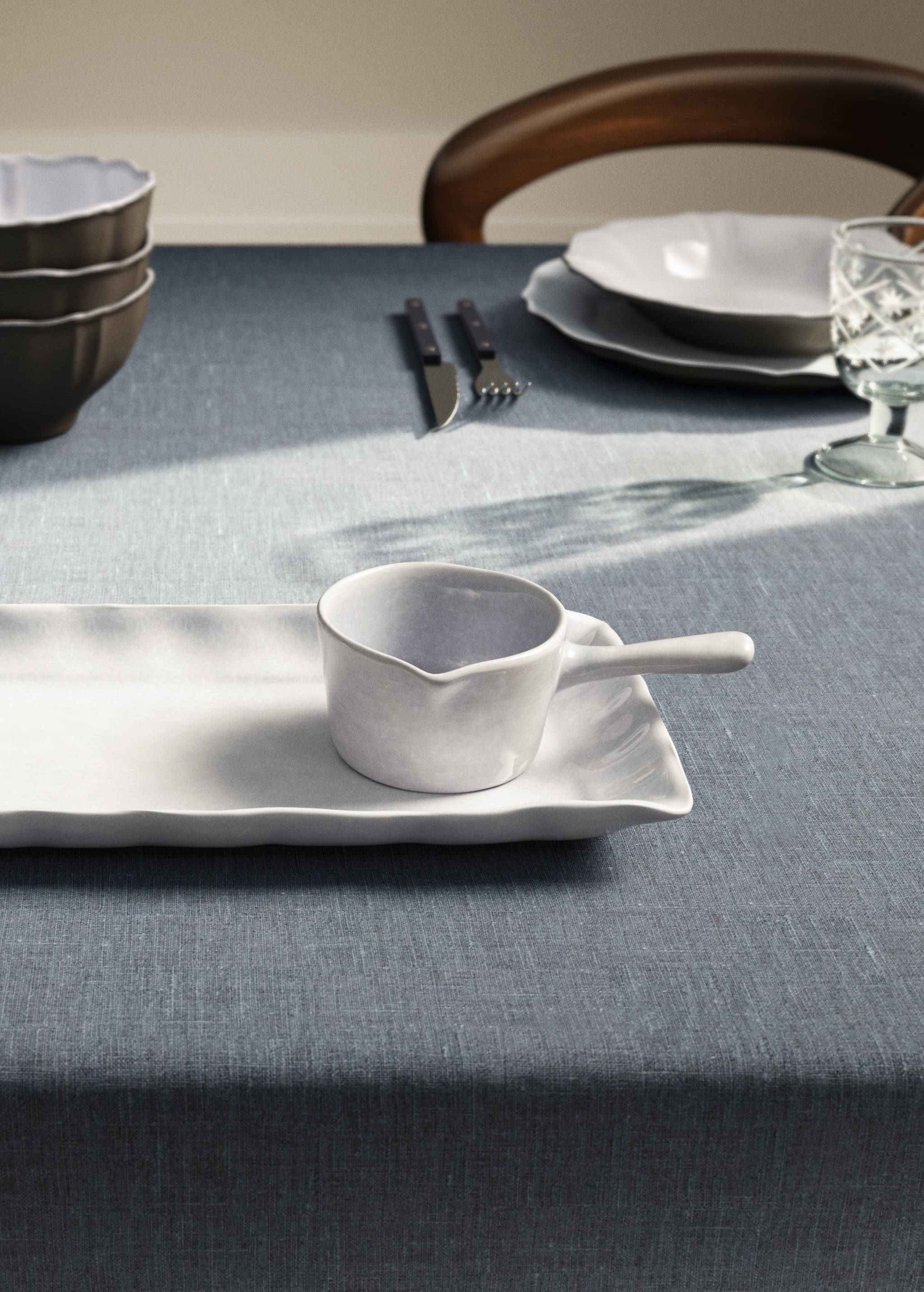 Oală din ceramică, model cu mâner - Plan general