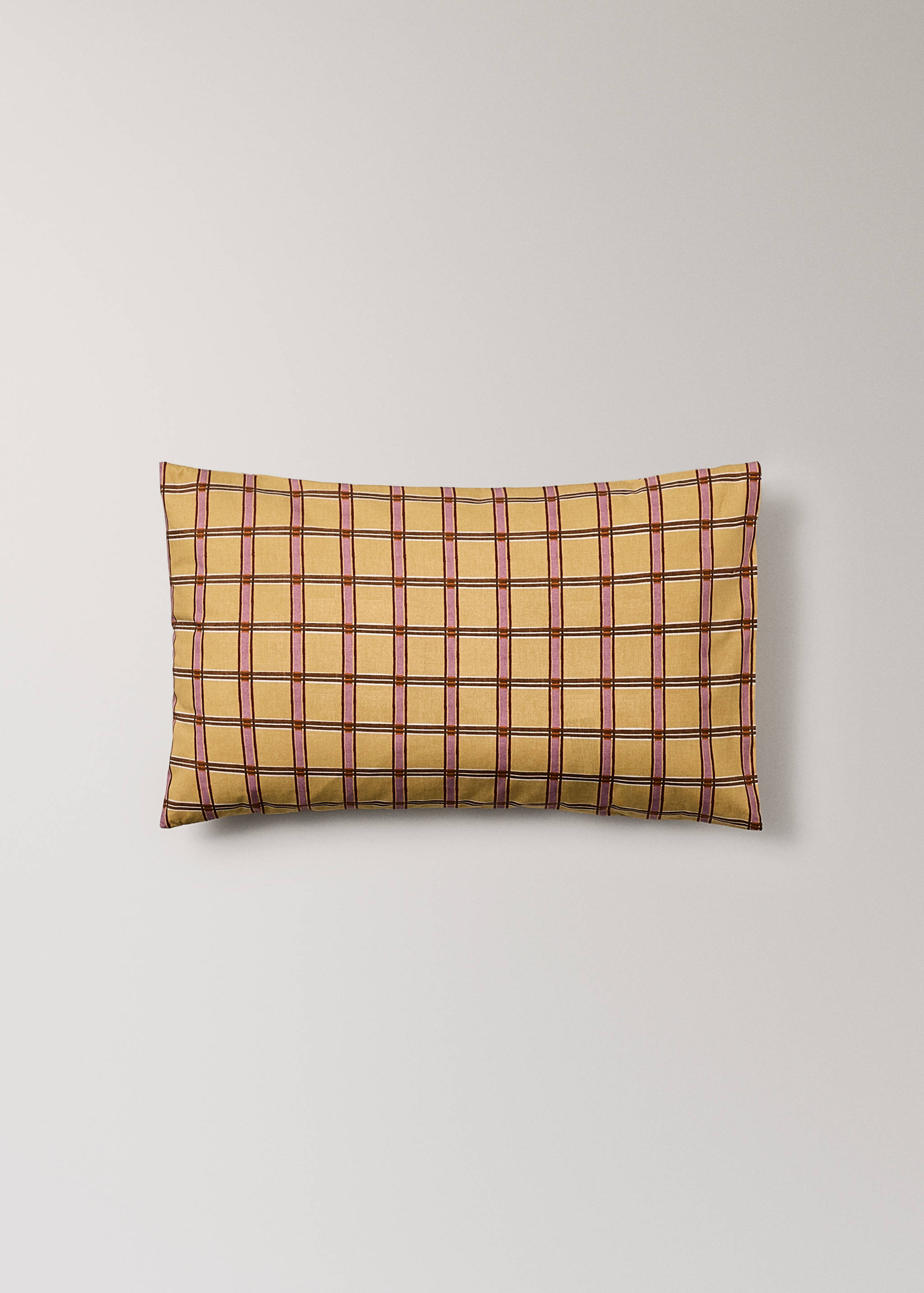 Παπλωματοθήκη παιδική βαμβάκι περκάλι καρό 30x50 εκ - Προϊόν χωρίς μοντέλο