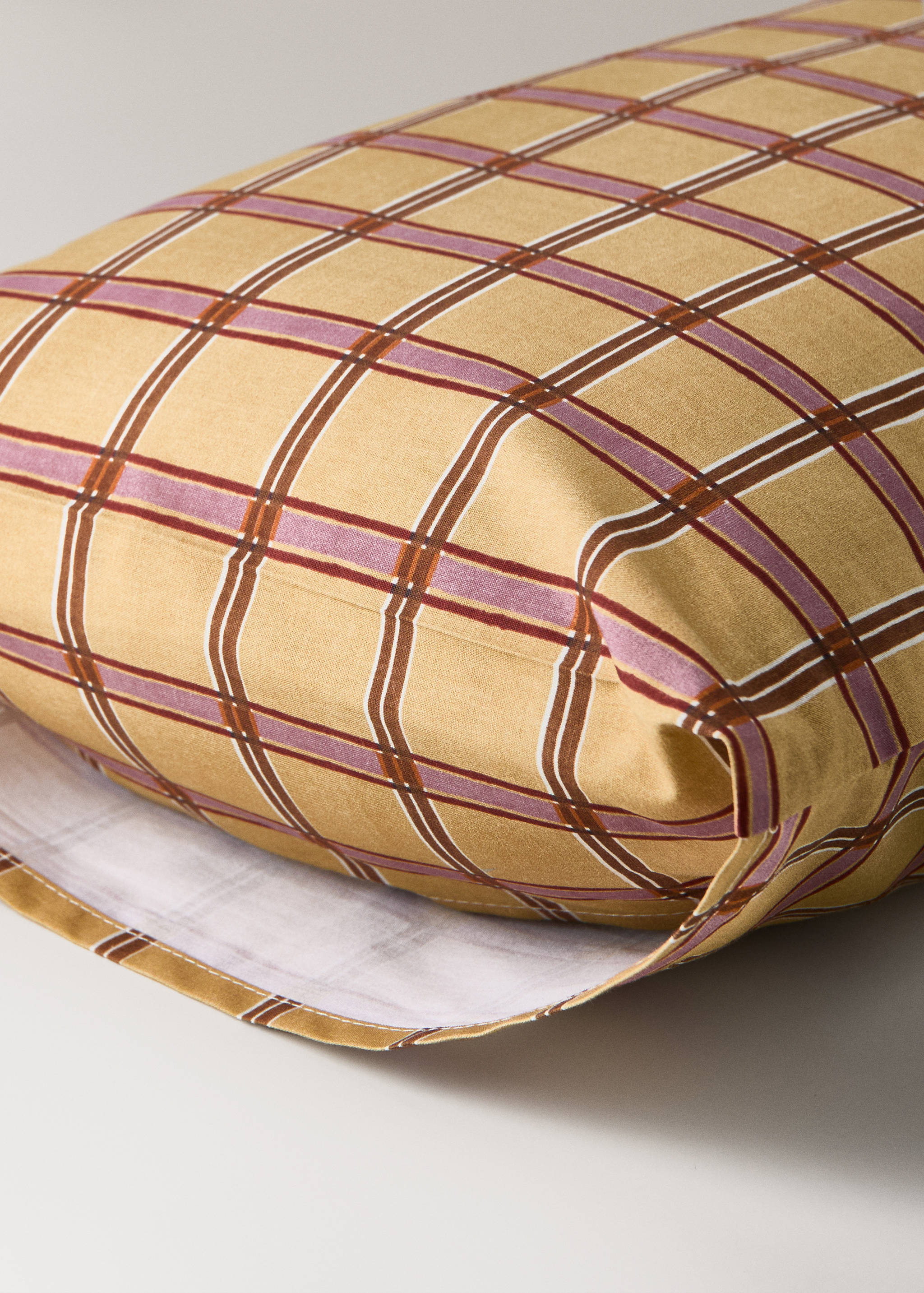 Παπλωματοθήκη παιδική βαμβάκι περκάλι καρό 30x50 εκ - Λεπτομέρεια του προϊόντος 1