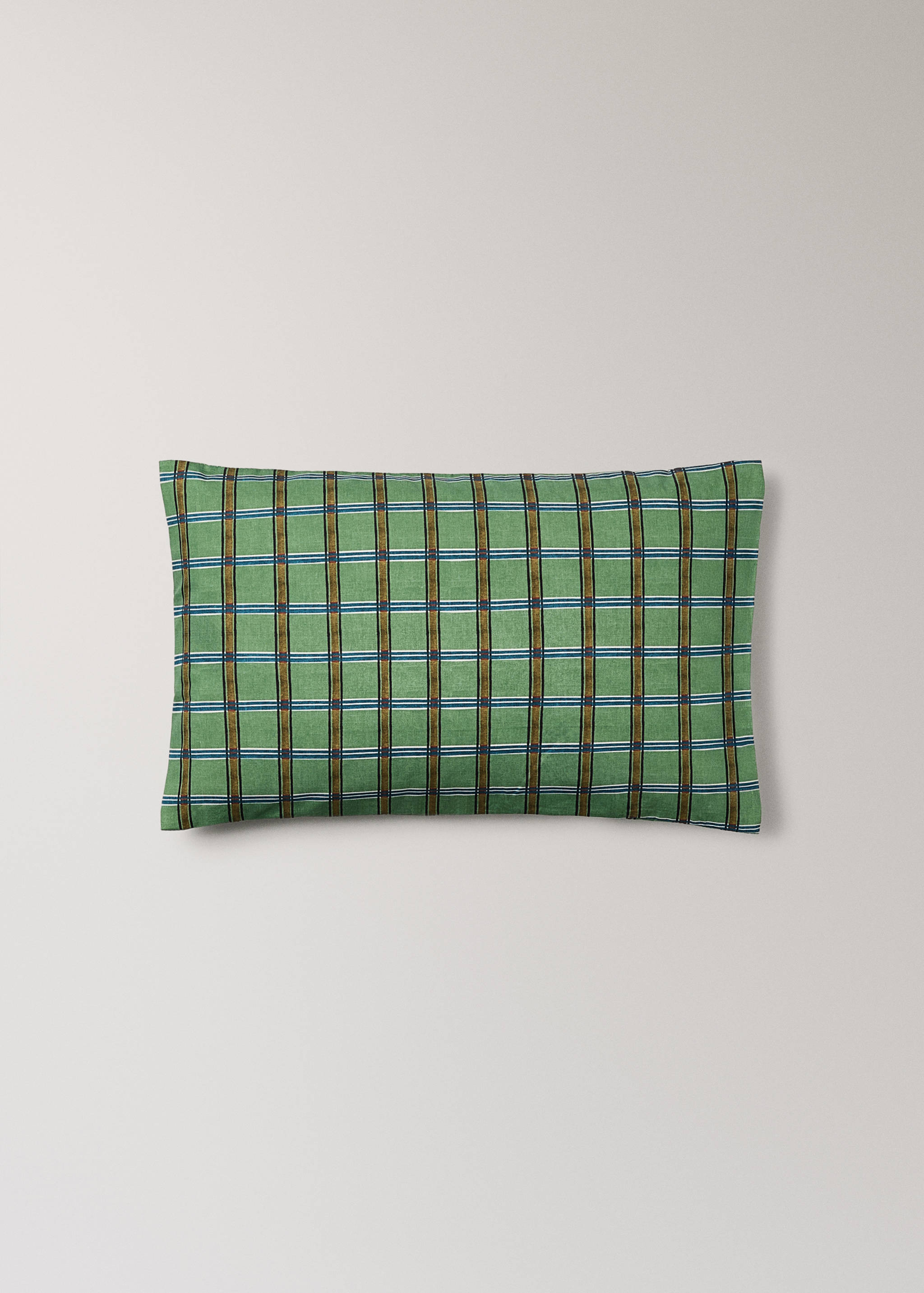 Παπλωματοθήκη παιδική βαμβάκι περκάλι καρό 30x50 εκ - Προϊόν χωρίς μοντέλο