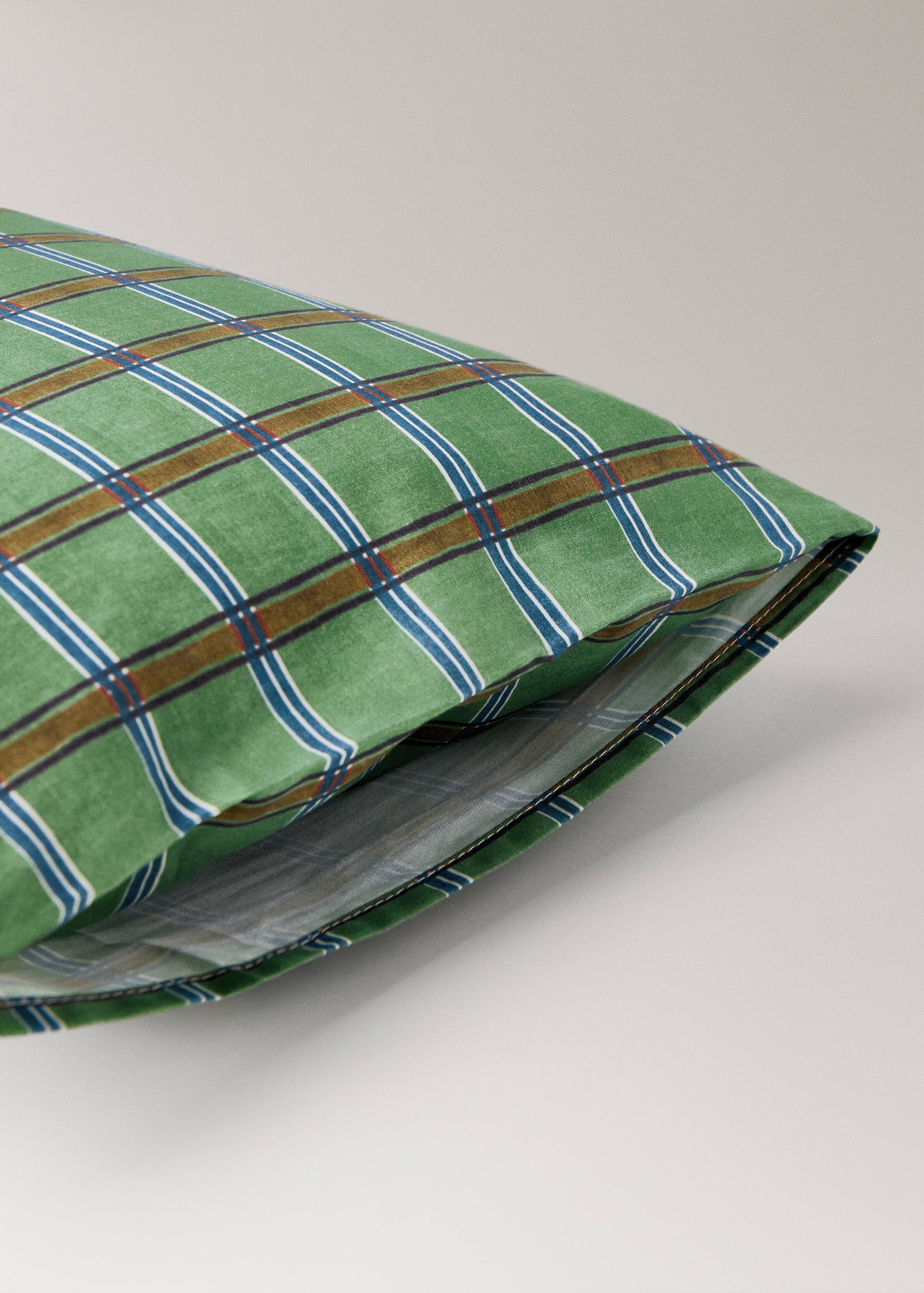 Παπλωματοθήκη παιδική βαμβάκι περκάλι καρό 30x50 εκ - Λεπτομέρεια του προϊόντος 2