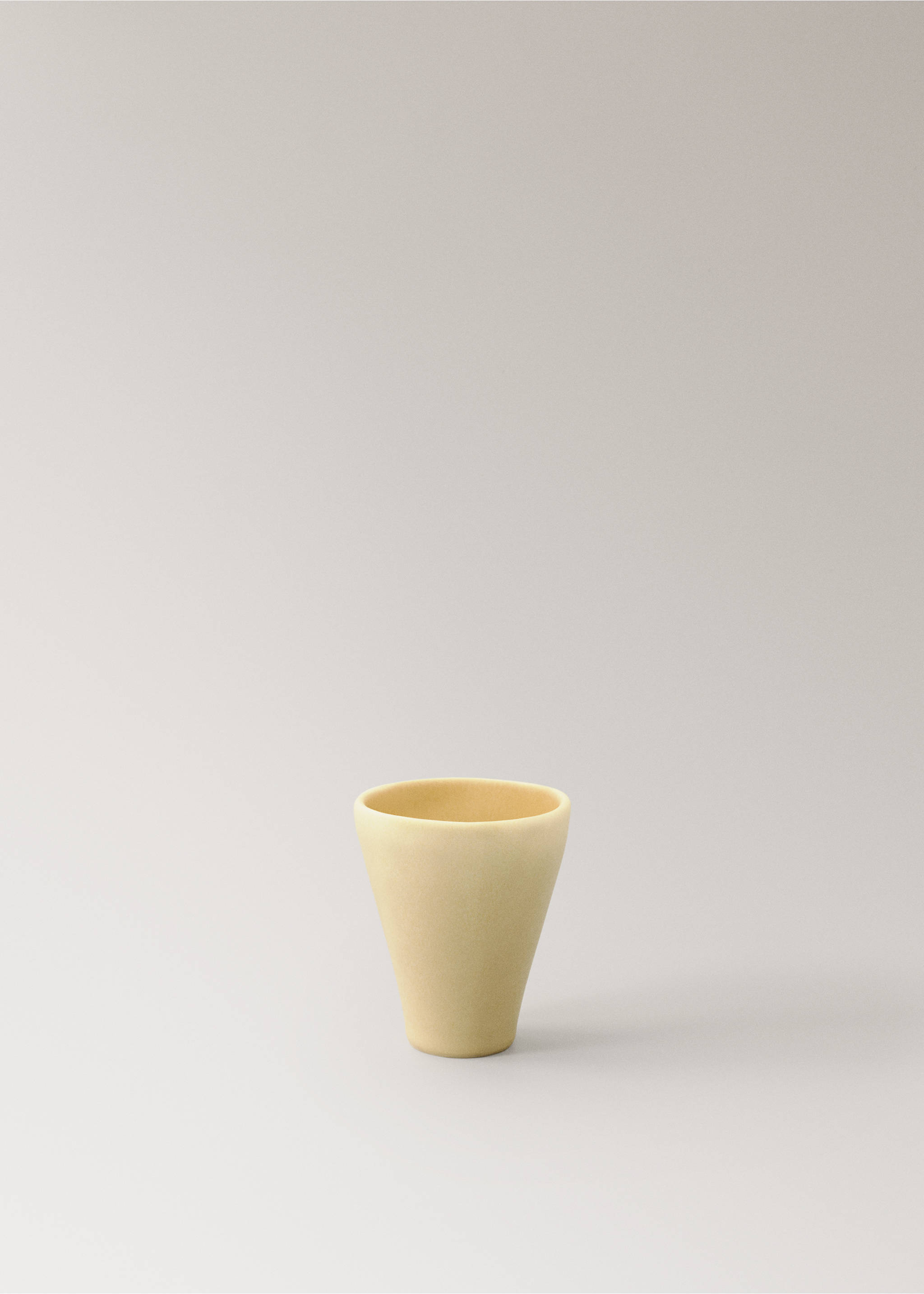 Organic stoneware espresso coffee mug - Article without model, Vanilla. Ref: 17072038-00.